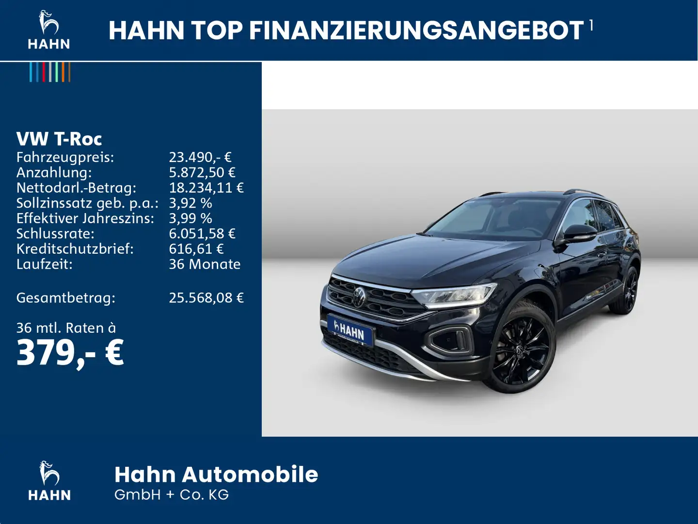 Volkswagen T-Roc 1.5TSI DSG Life LED Navi ACC CAM AHK APP Schwarz - 2