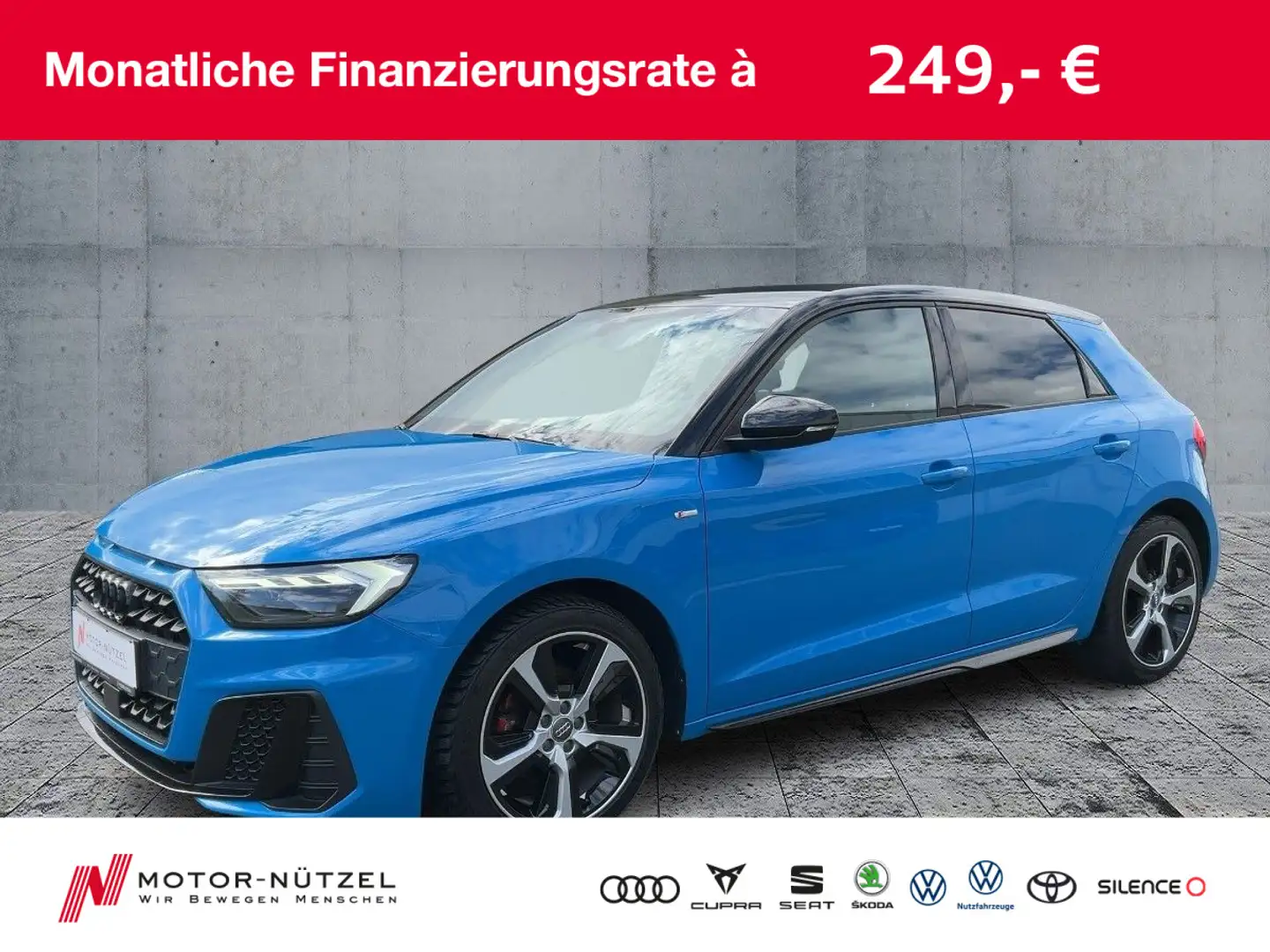 Audi A1 30 TFSI S-LINE LED+SHZ+PDC+DAB+17" Blue - 1