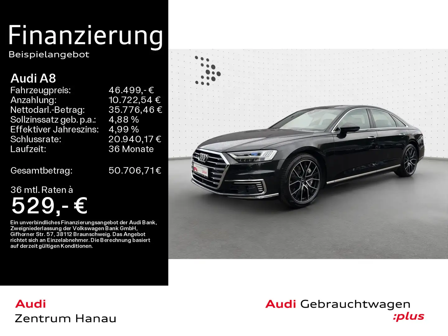 Audi A8 60 TFSIe QUATTRO *MATRIX*PANO*KAMERAS*B&O*20Z Grijs - 1
