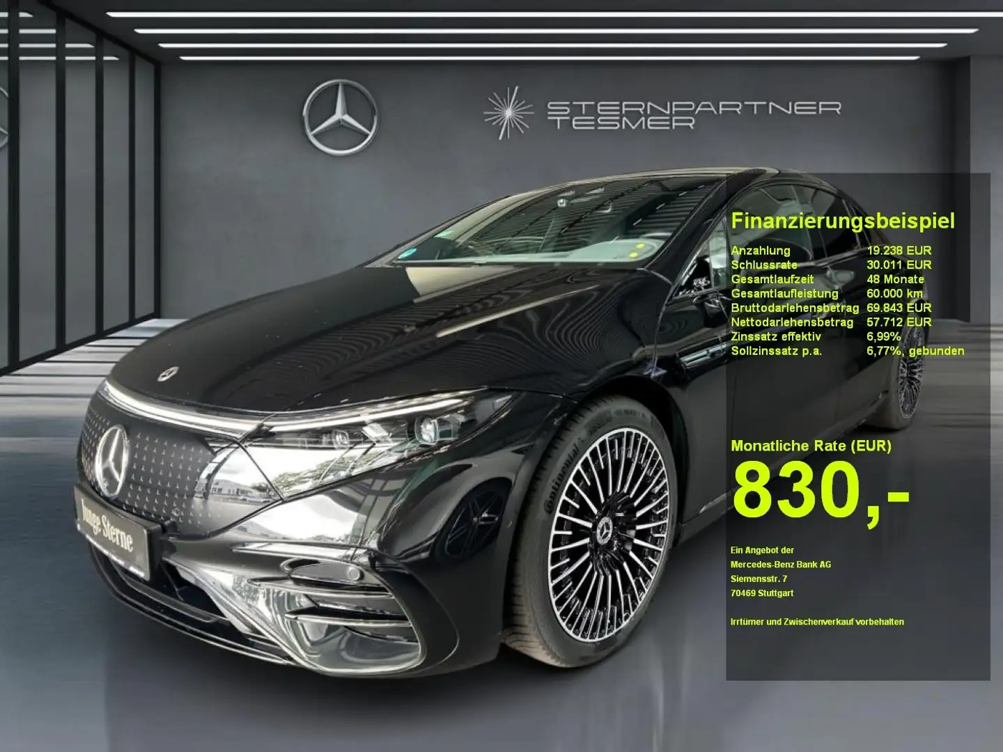 Mercedes-Benz EQS 450+ +AMG+PANO+AIRMATIC+HYPERSCREEN+NIGHT Noir - 1