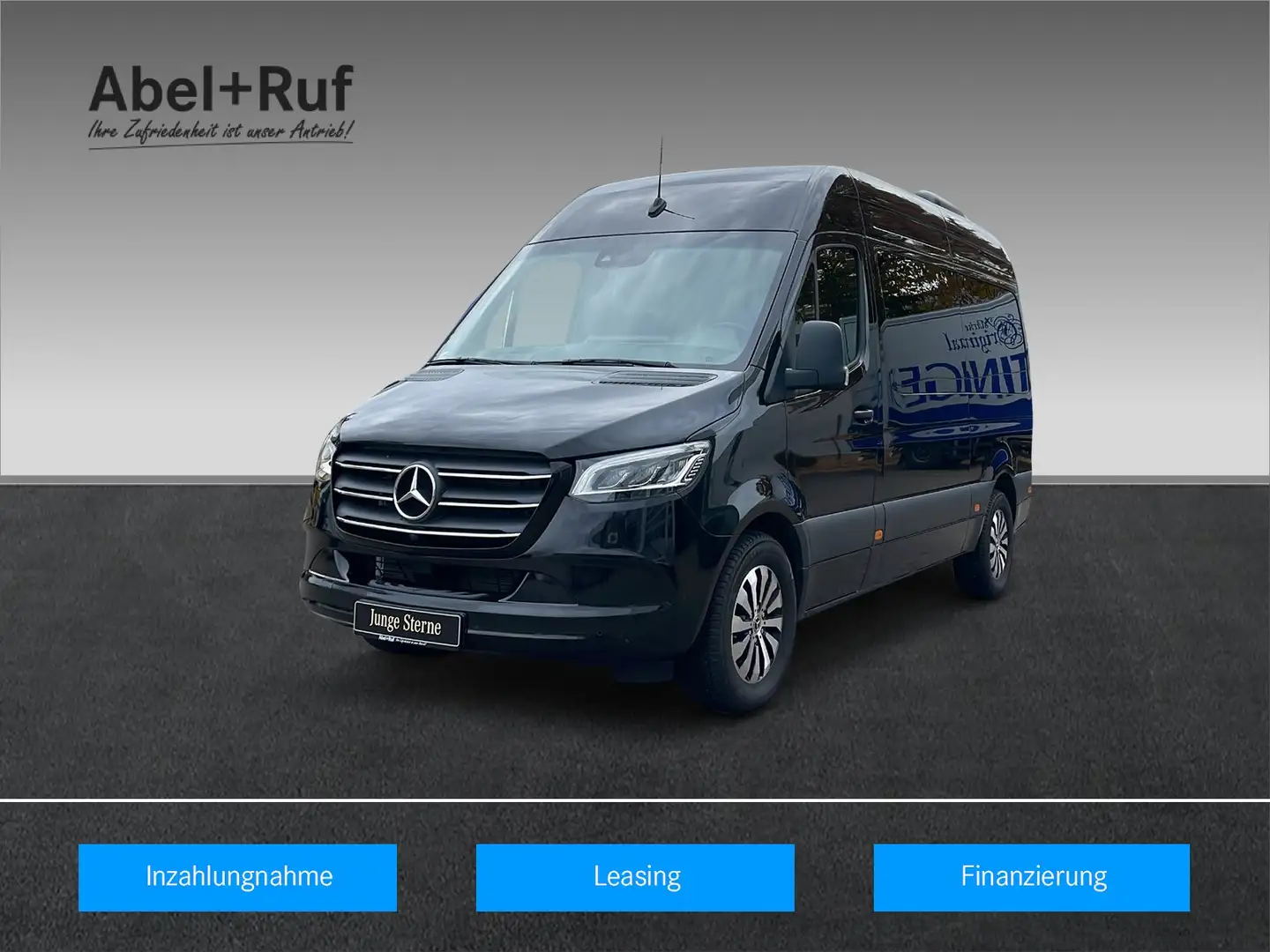 Mercedes-Benz Sprinter 317 Tourer L2H2 Dachkli+LED+DISTRO+AHK Schwarz - 1