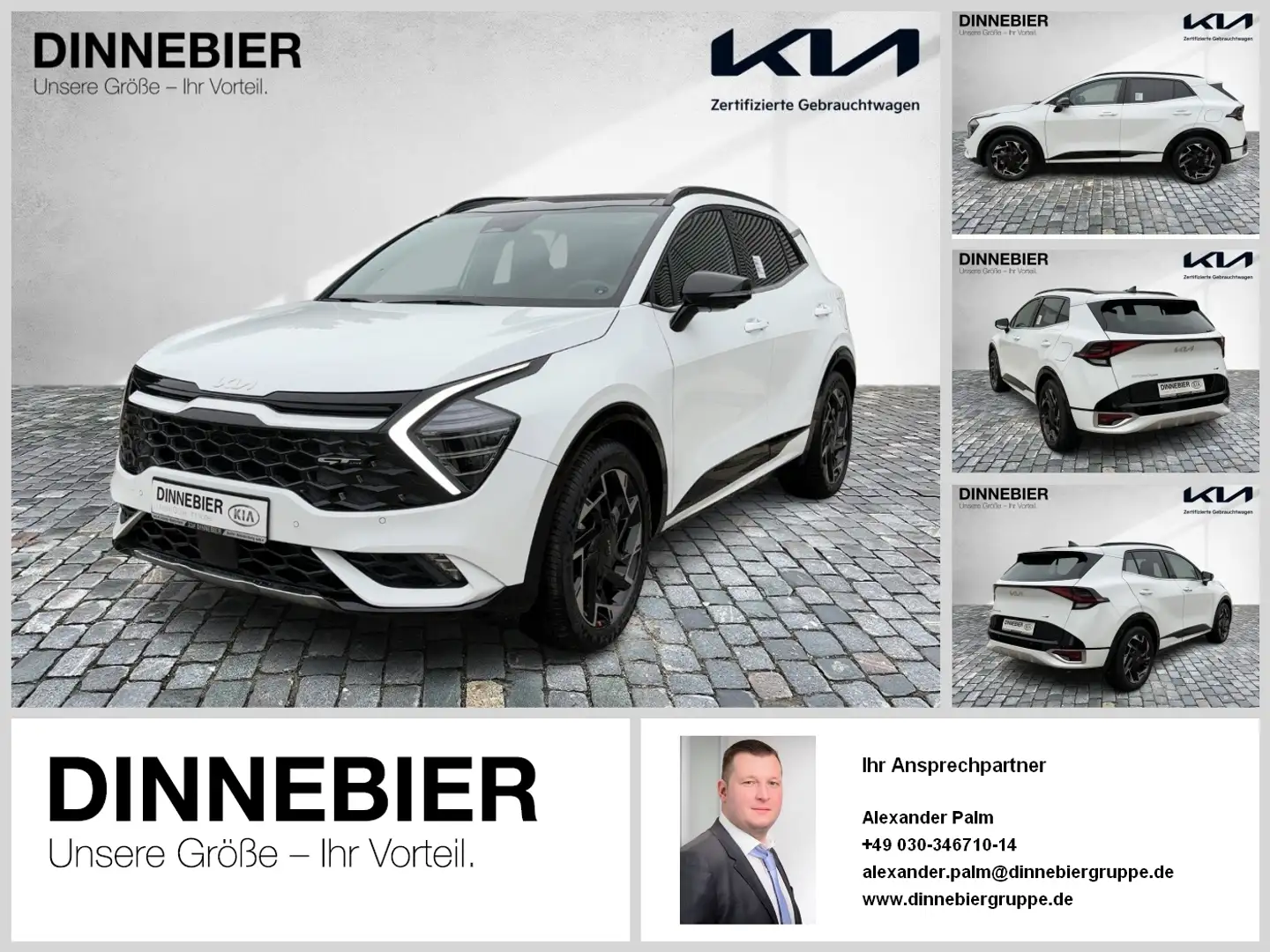 Kia Sportage 1.6T GT-Line AWD+Glasdach+360°+LED Blanc - 1