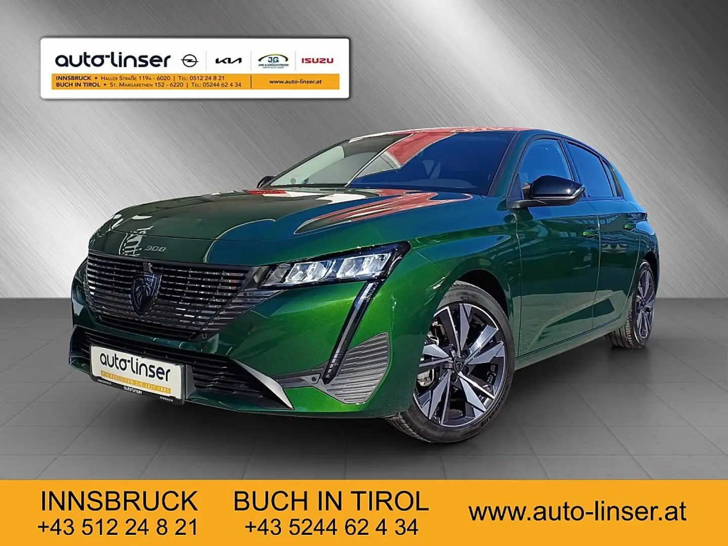 Peugeot 308 PureTech 130 S&S 6-Gang-Manuell Allure Grün - 1