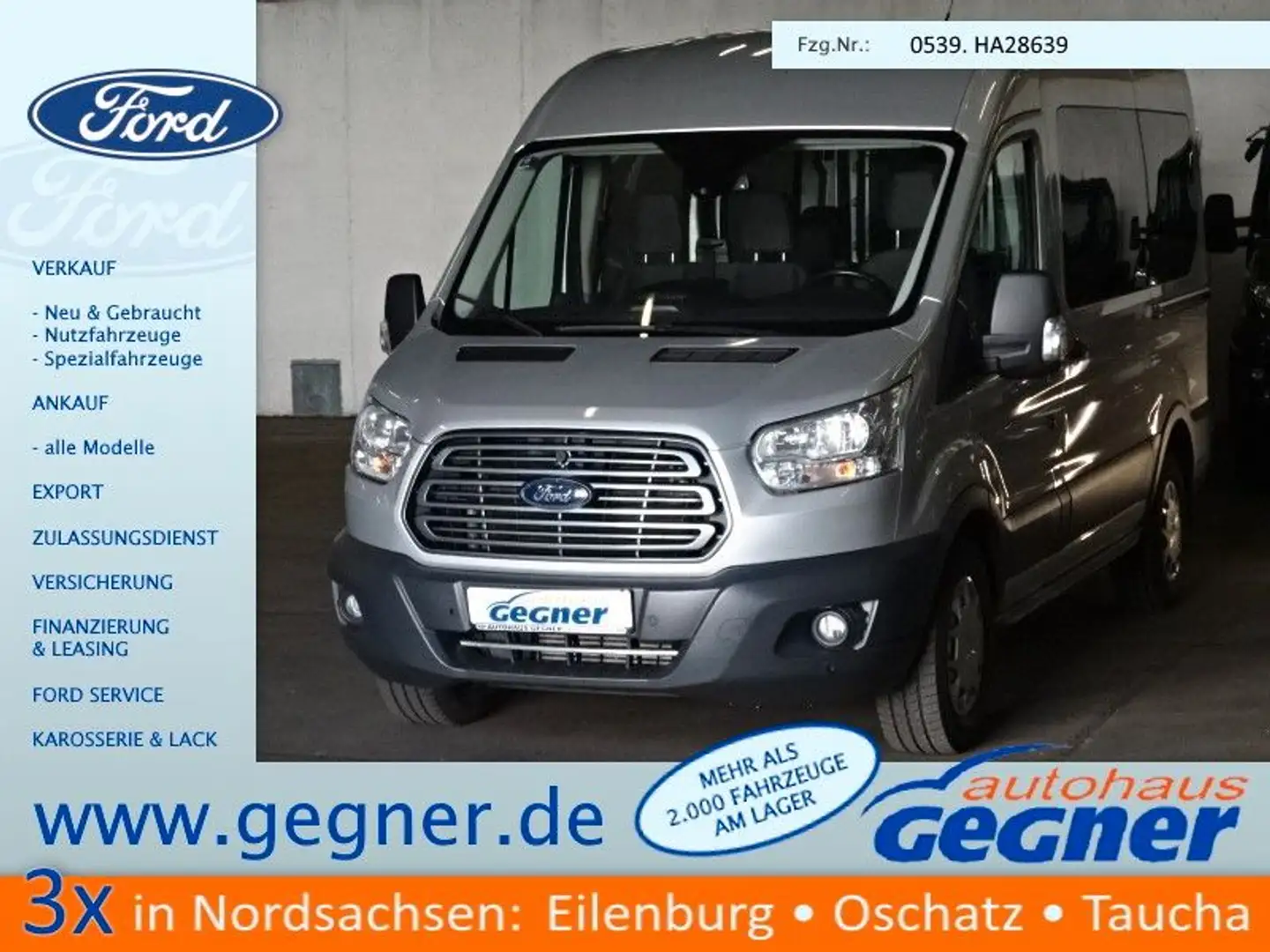 Ford Transit Kombi 330 L2H2 Autm. Trend Navi AHK 9-Si Silber - 1