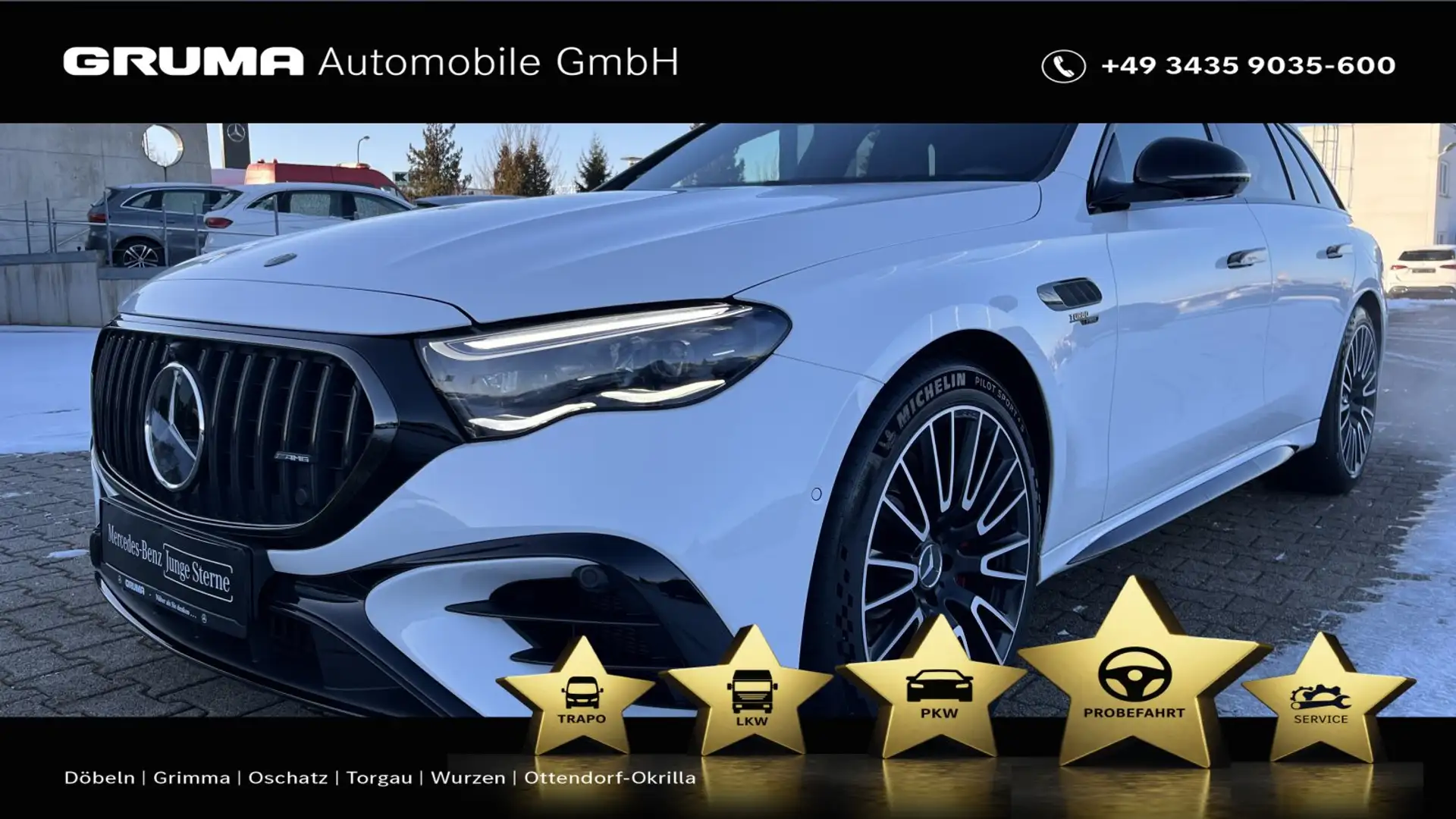 Mercedes-Benz E 53 AMG Mercedes-AMG E 53 4M+ T AHK+HUD+Pano+Burm+Distr+ Blanc - 1