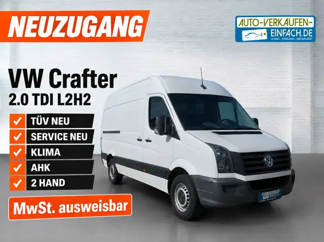 Volkswagen Crafter Crafter 2.0 TDI L2H2, 3S,AHK,Klima,MwSt,TÜV,Serv