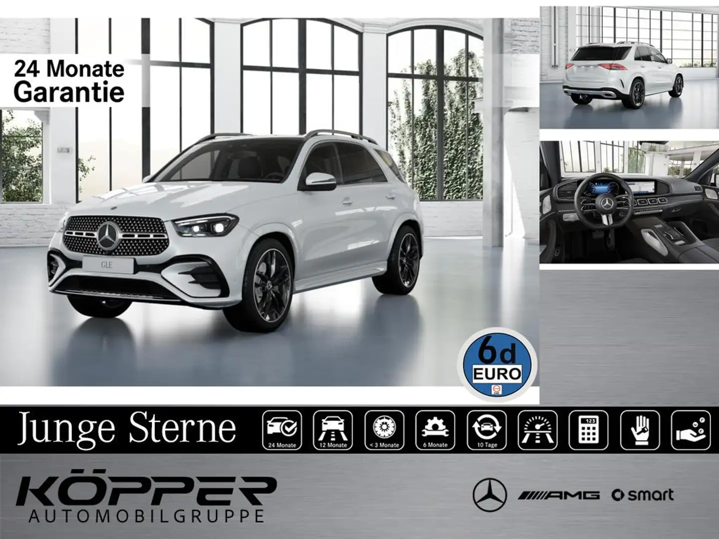 Mercedes-Benz GLE 450 d 4M AMG Advanced PLUS Pano Head Up AHK Weiß - 1