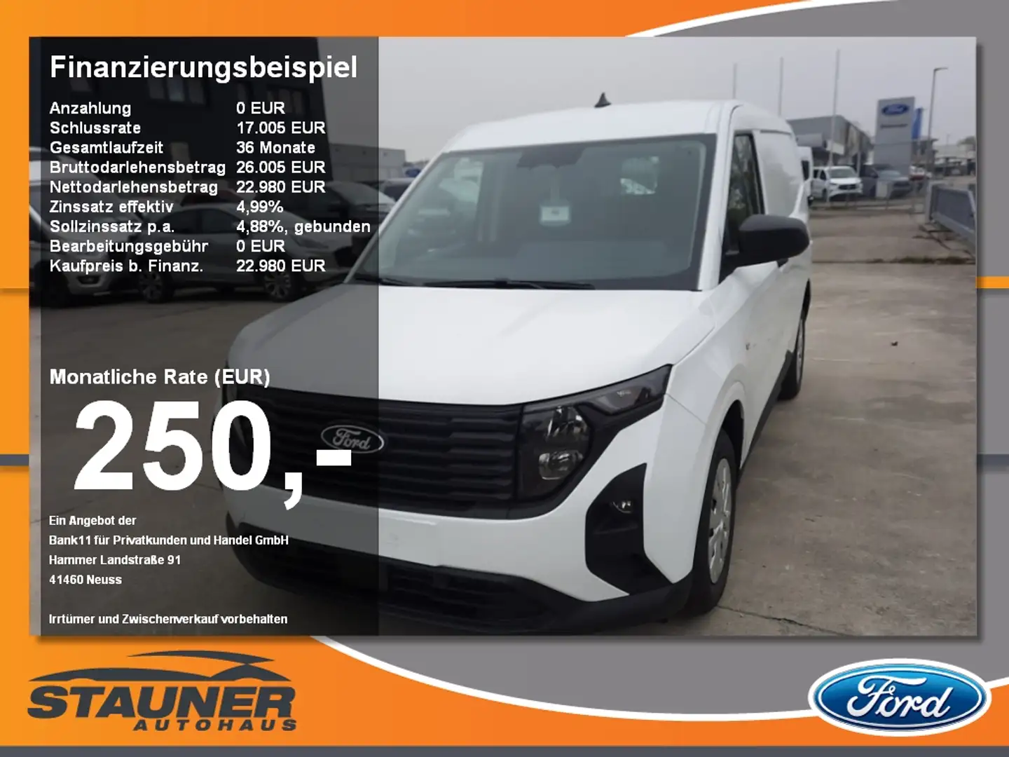 Ford Transit Courier 1.5 EcoBlue Trend PDC RFK Weiß - 1