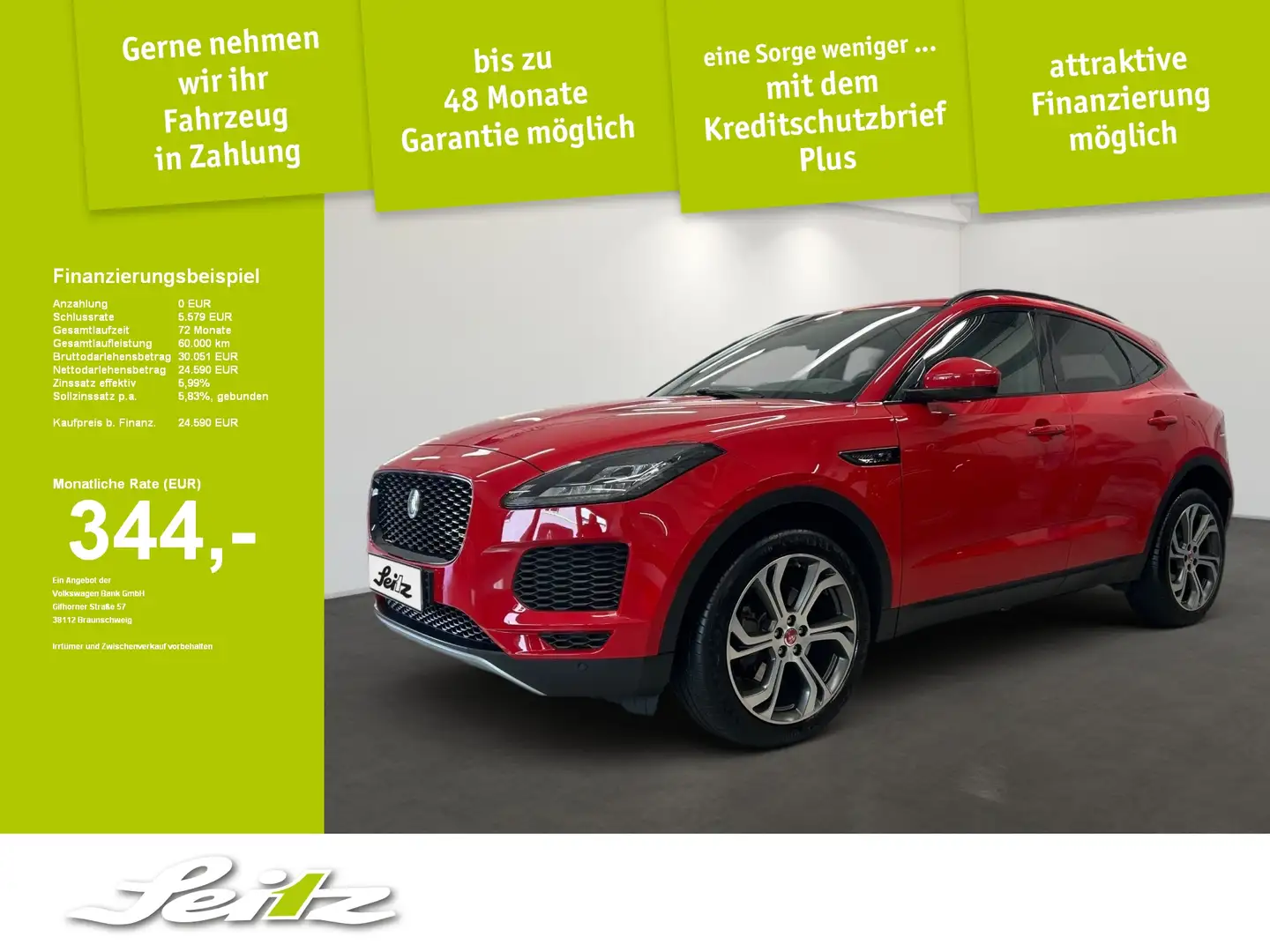 Jaguar E-Pace S AWD *PANO*SOUNDSYSTEM*KAMERA*NAVI* Rouge - 1
