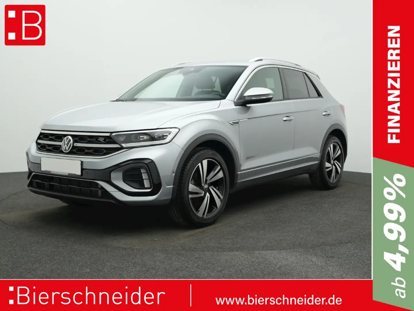 Volkswagen T-Roc 1.5 TSI DSG R-Line AHK NAVI IQ.LIGHT KAMERA NEVADA Silber - 1