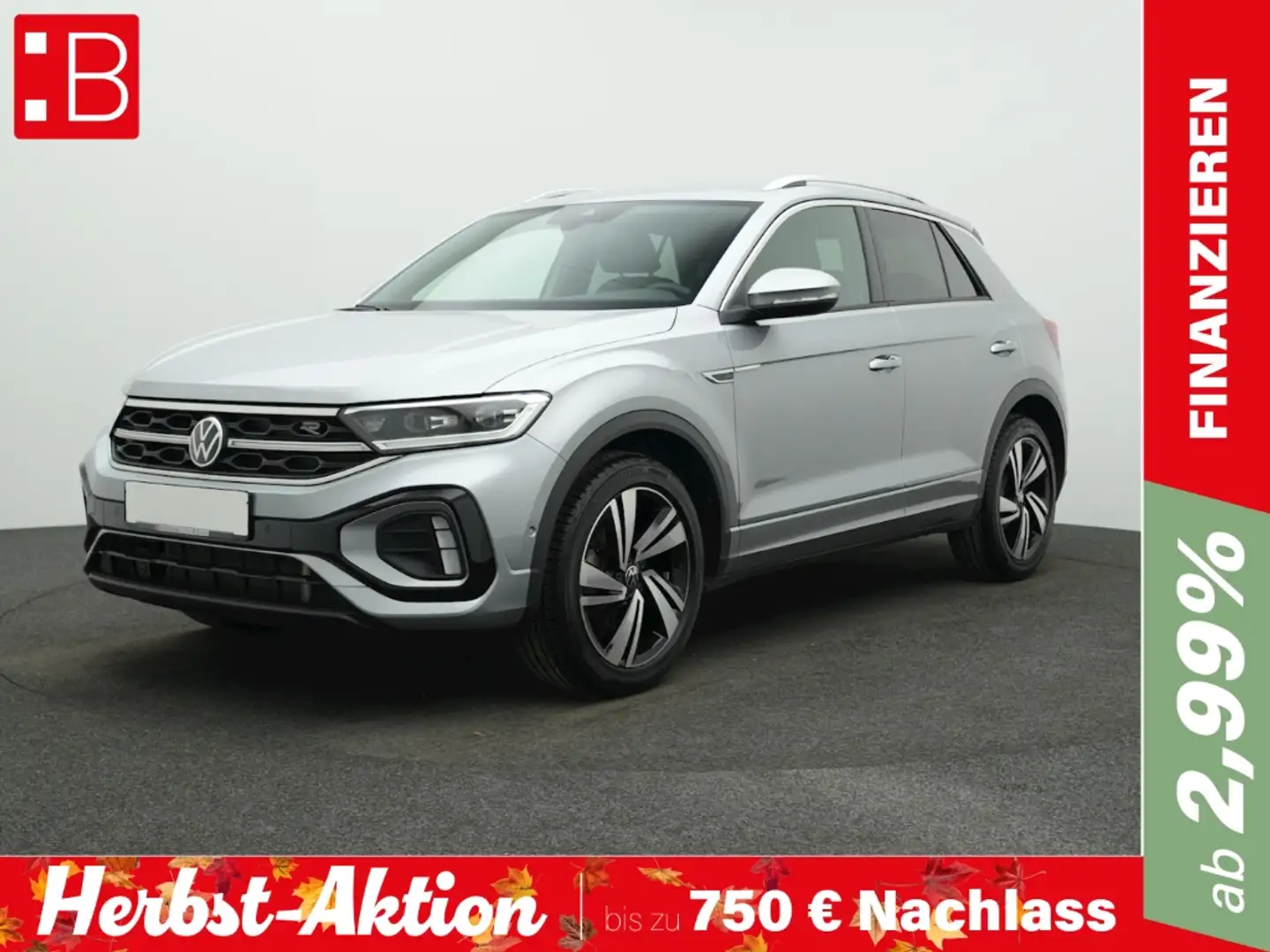Volkswagen T-Roc 1.5 TSI DSG R-Line AHK NAVI IQ.LIGHT KAMERA NEVADA Silber - 1