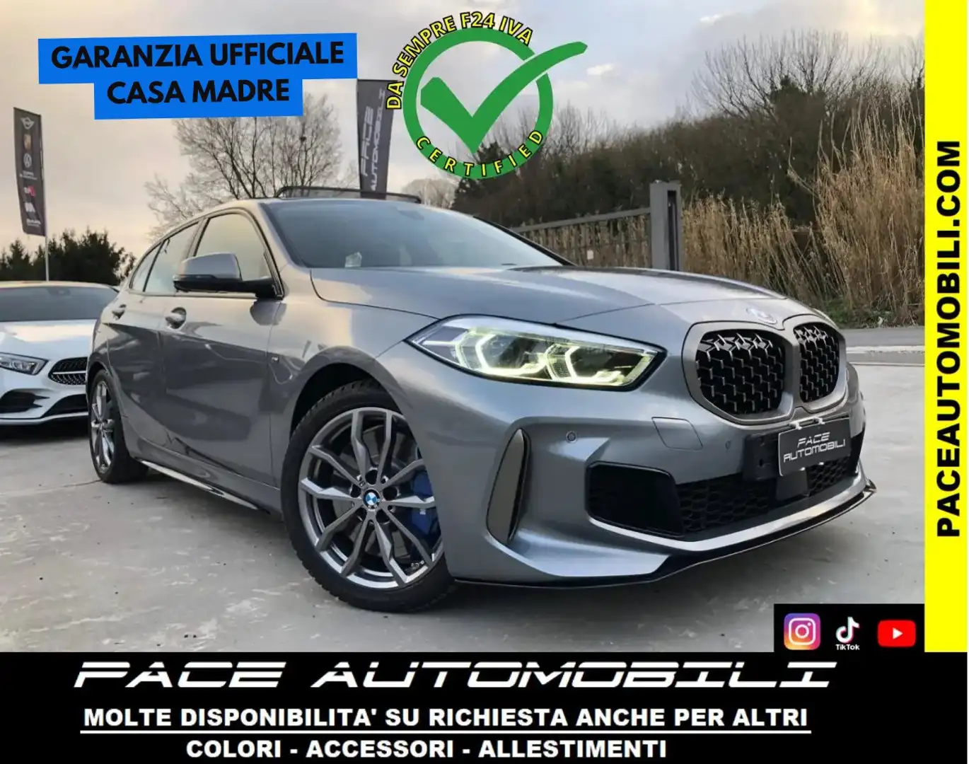 BMW 135 M SPORT M-SPORT MSPORT XDRIVE TETTO PERFORMANCE 18 Grigio - 1