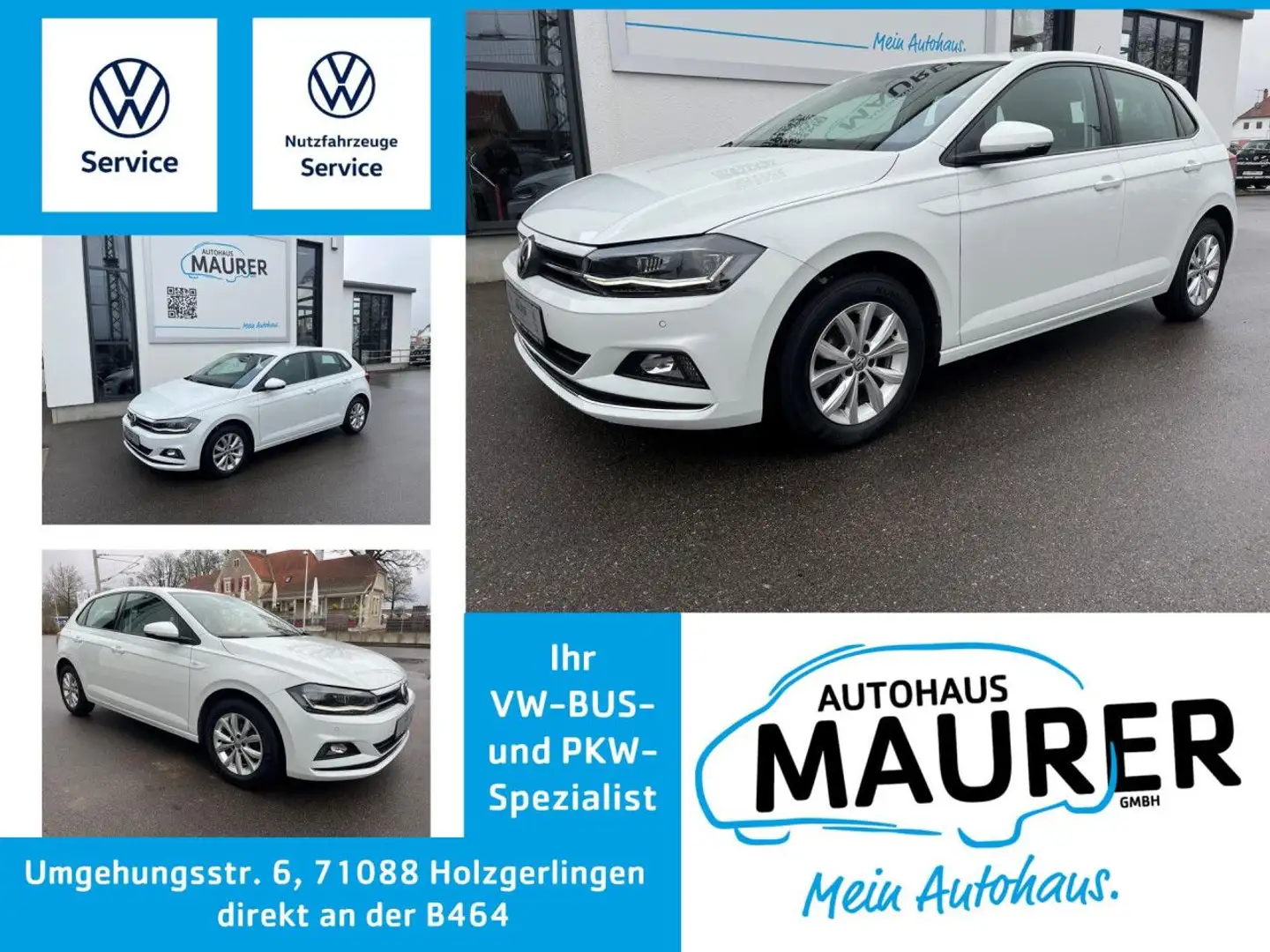 Volkswagen Polo Highline 1,0 TSI Kamera ACC PDC Sitzheizung Weiß - 1