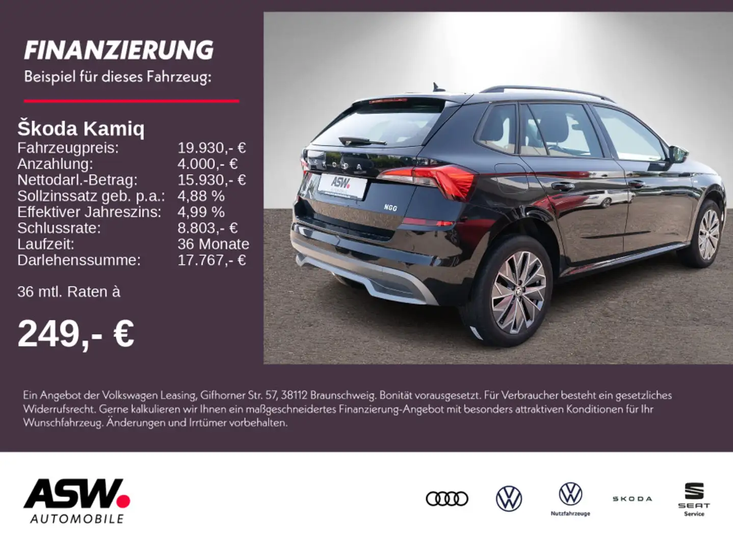 Skoda Kamiq Tour 1,0 TSI DSG LED Nav PDC SHZ VC AHK Zwart - 1