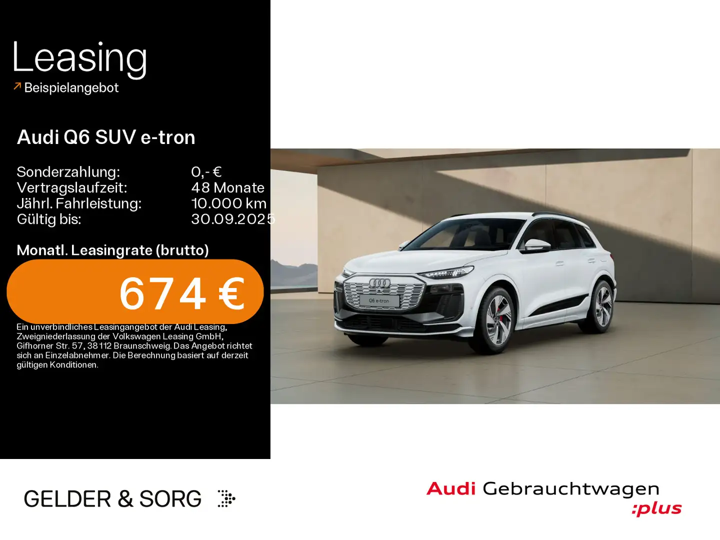 Audi Q6 Q6 e-tron quattro S line Matrix*360°* Weiß - 1