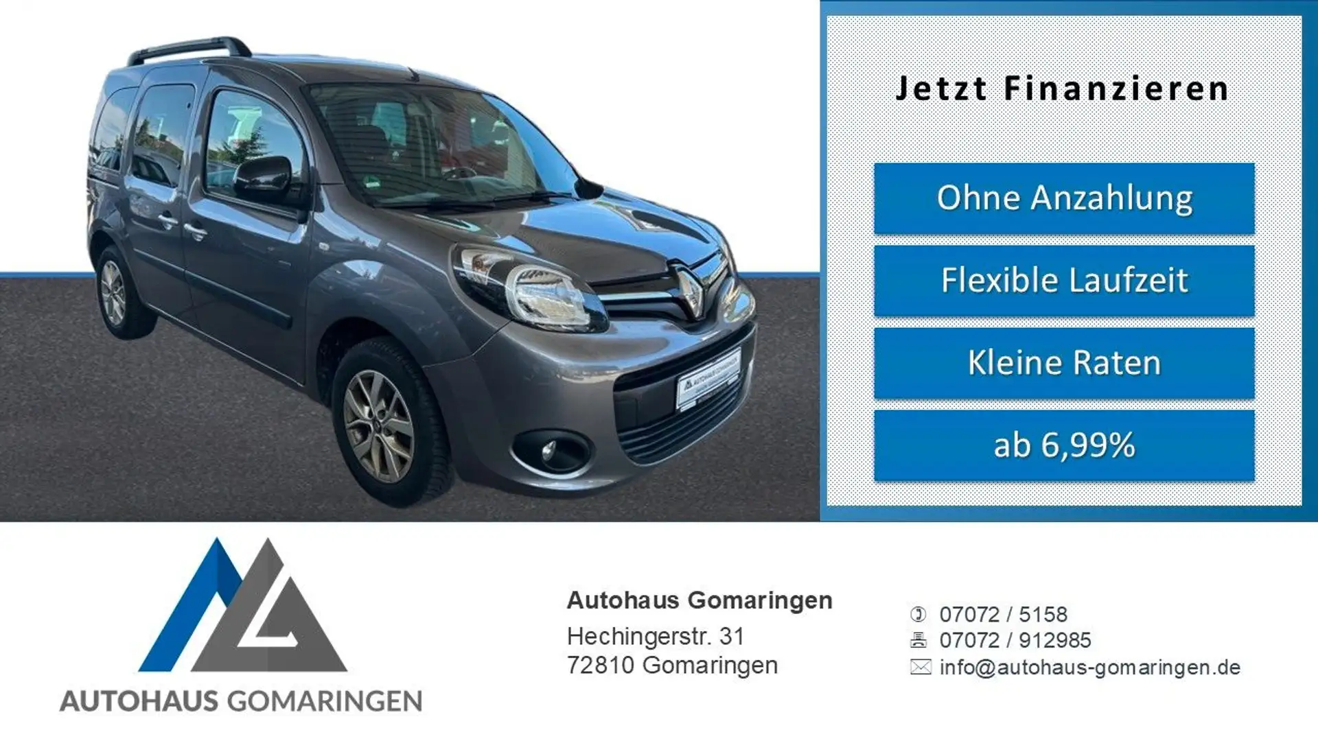 Renault Kangoo Limited Automatik*TÜV Neu*Steuerkette Neu Grau - 1