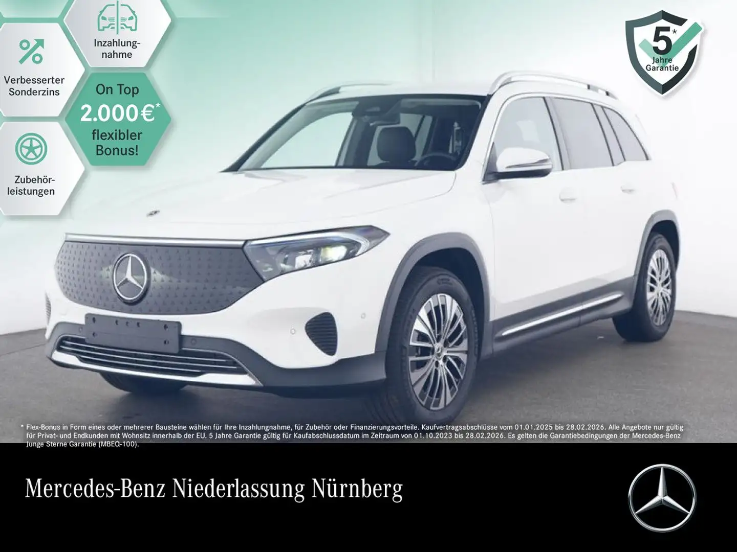 Mercedes-Benz EQB 300 4M PROG+ADVANCED+AHK+KAMERA+SPUR Weiß - 1