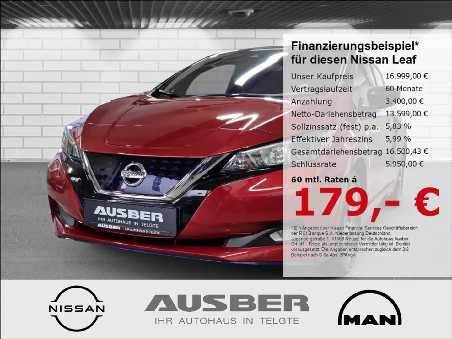 Nissan Leaf e+ N-Connecta 62 kWh ProPilot AVM Rot - 1