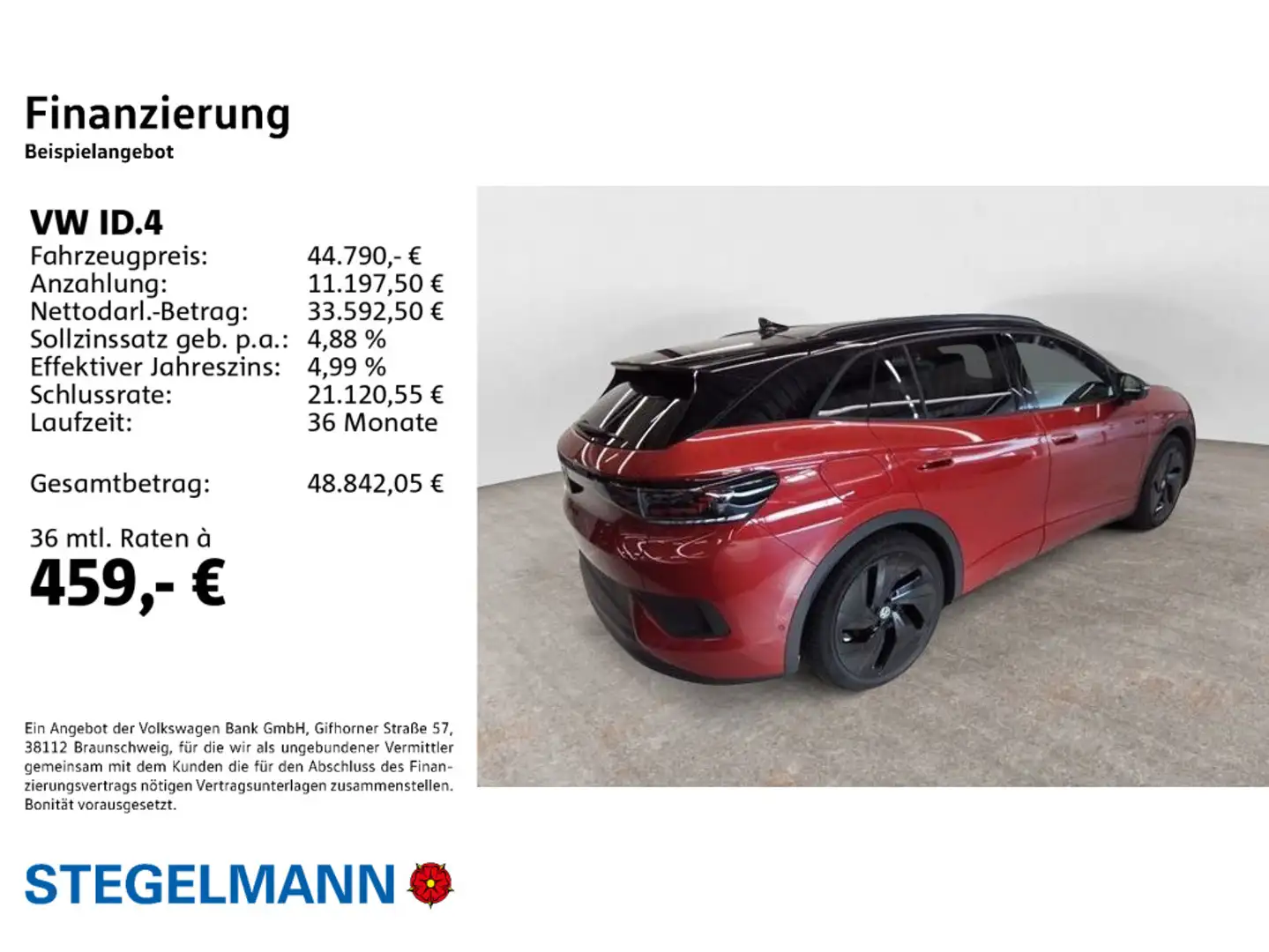 Volkswagen ID.4 GTX 4M 250kW77kWh Pano*AHK*Kamera*+3J. Gara Rot - 2