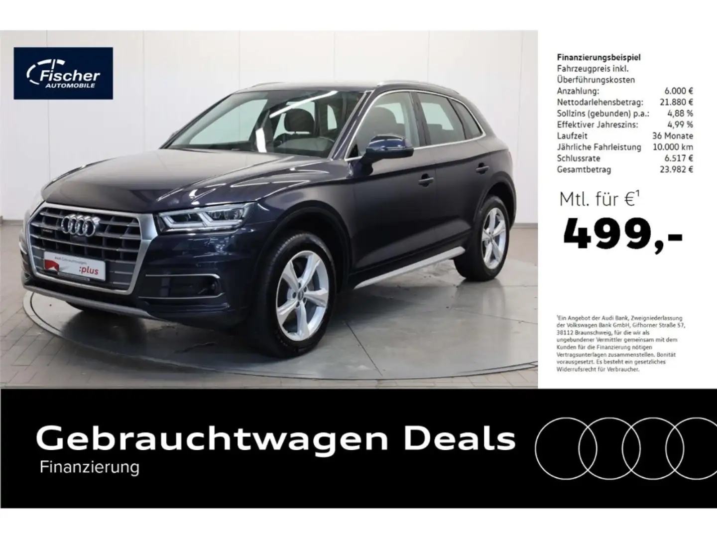 Audi Q5 35 TDI quattro Sport Bleu - 1
