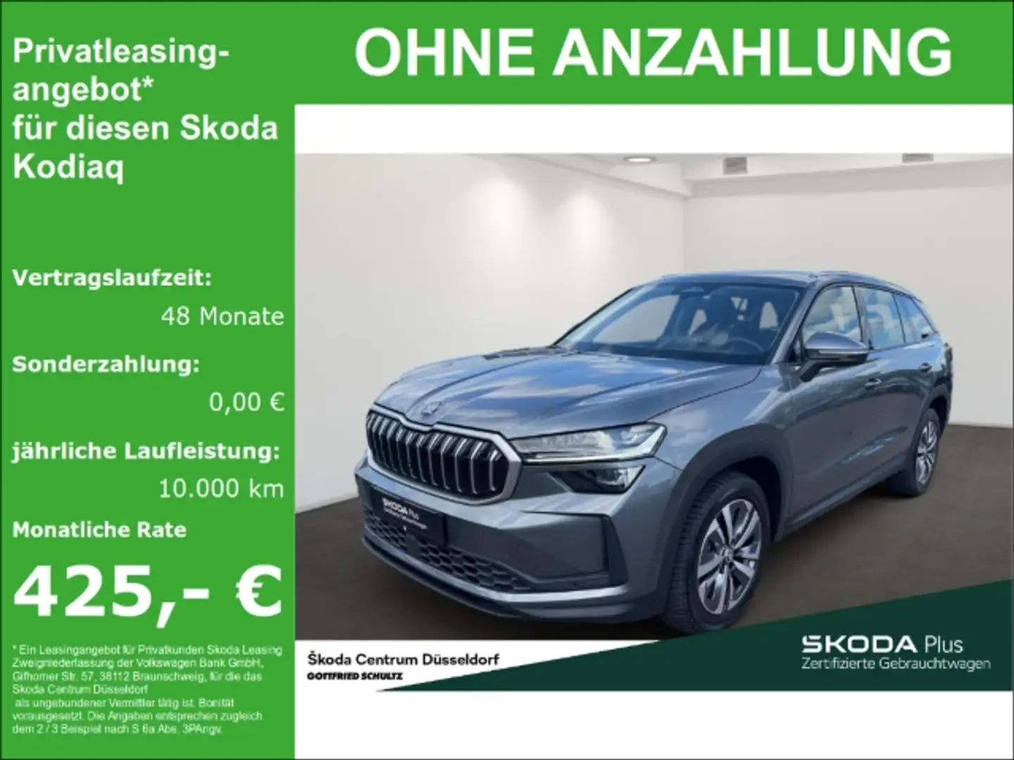 Skoda Kodiaq 2.0 TDI 142kW 4x4 Selection AHK Fahrassistenz-Pake Grau - 1