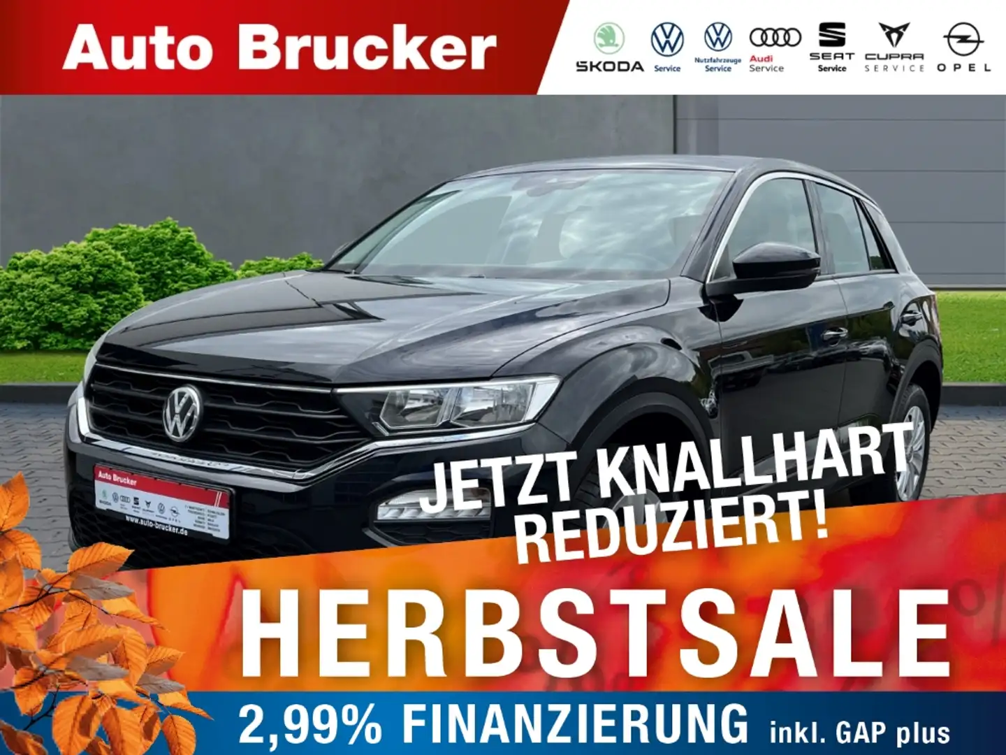 Volkswagen T-Roc Basis 1.0 TSI Klima+LED Heckleuchten Spurhalteassi Noir - 1