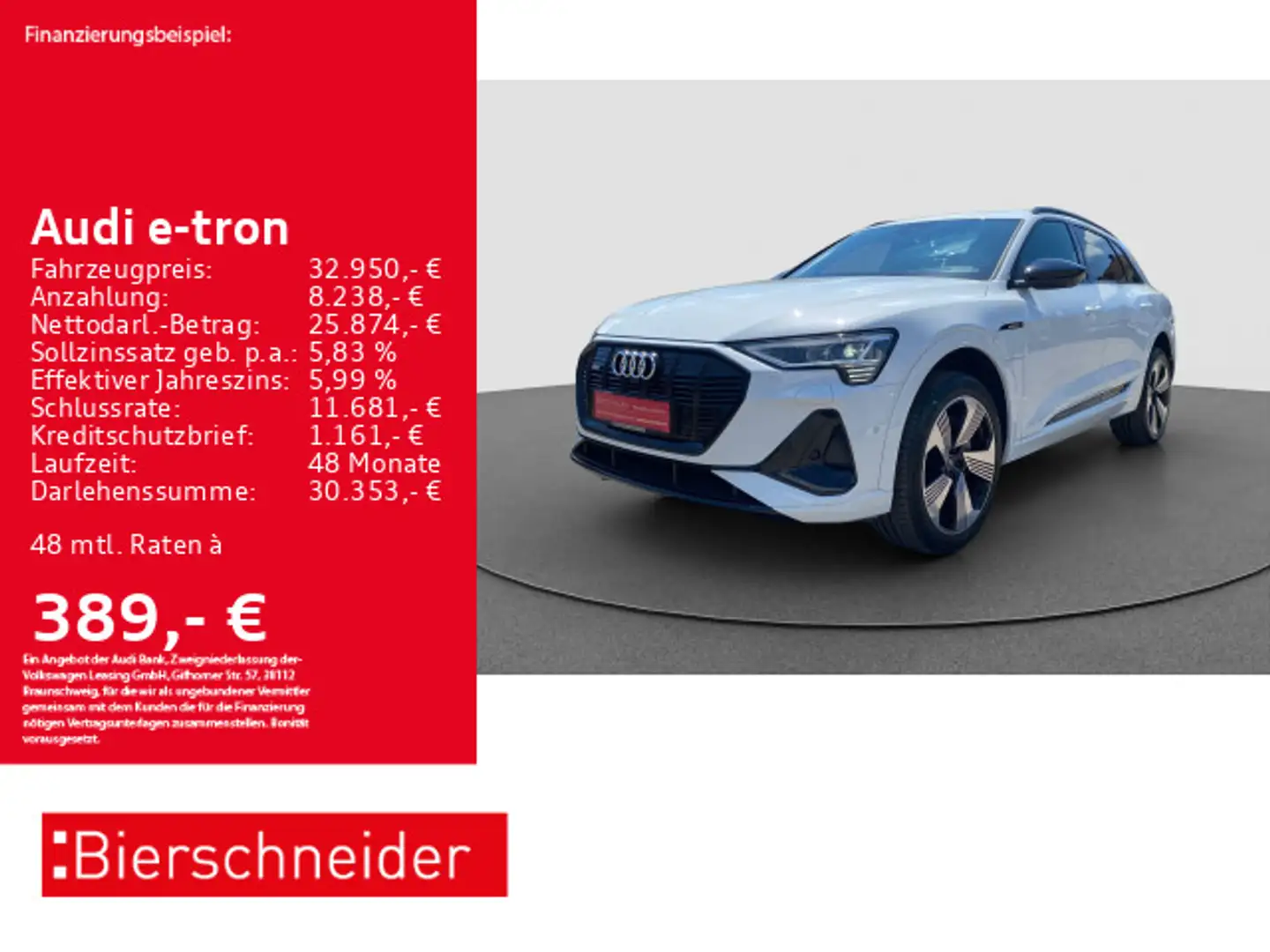 Audi e-tron 50 qu S line AHK PANO MATRIX HuD 360 Beyaz - 1