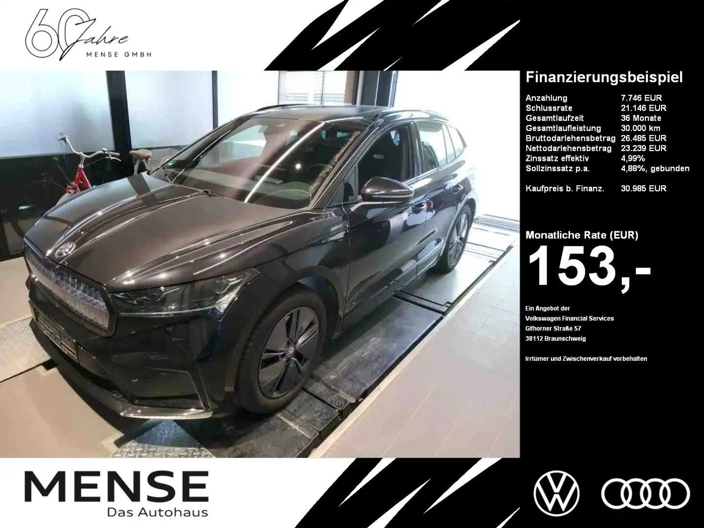 Skoda Enyaq iV 80X Sportline |Pano|4xSHZ|Massage|FLA Schwarz - 1