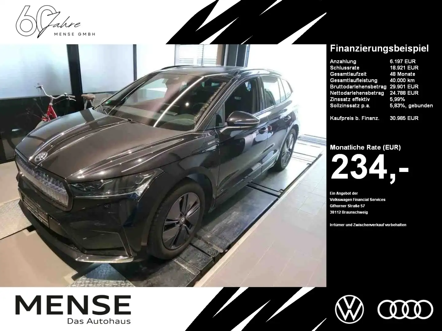 Skoda Enyaq iV 80X Sportline |Pano|4xSHZ|Massage|FLA Schwarz - 1