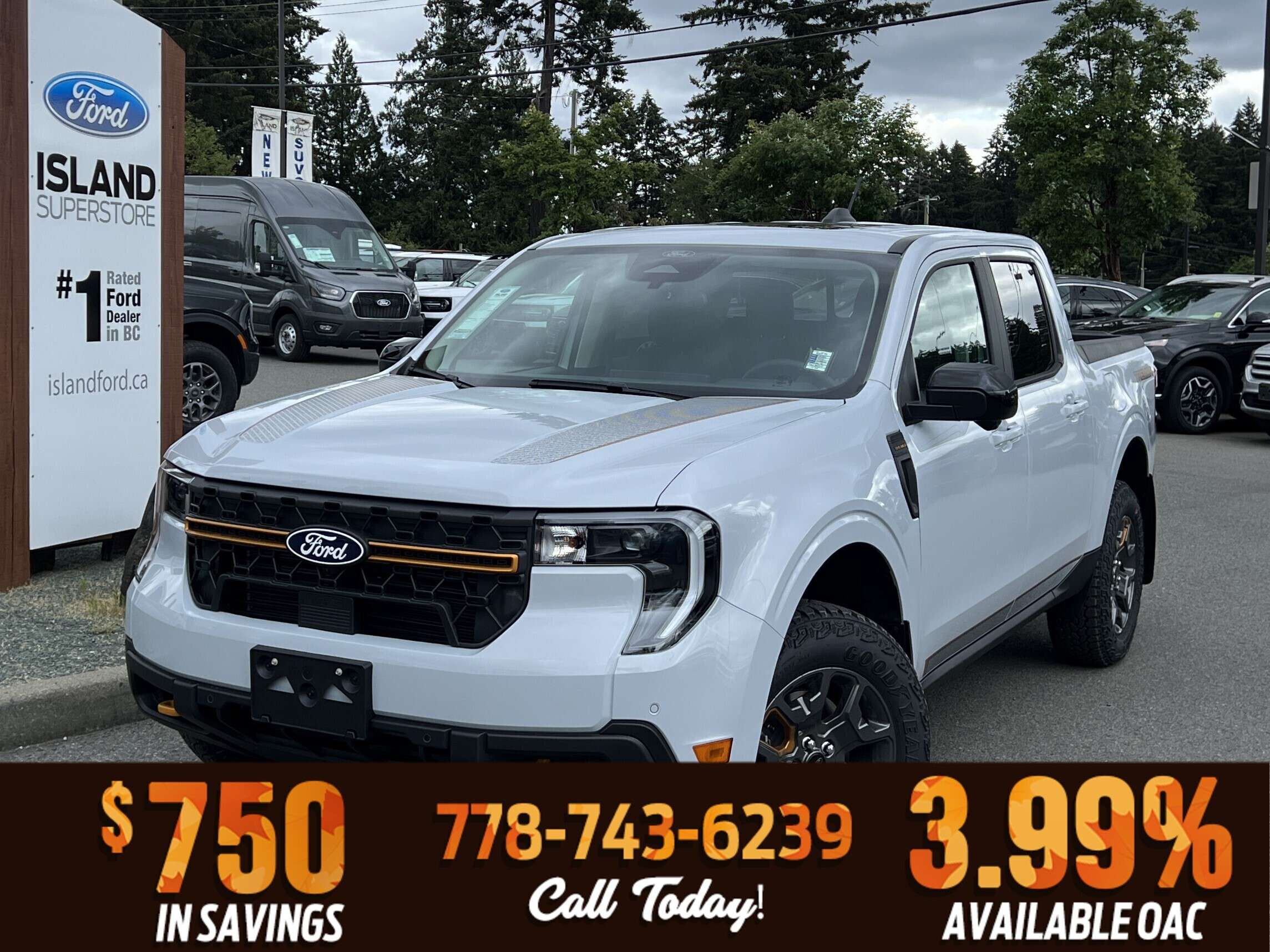 White 2026 Ford Maverick Pickup Truck All-Wheel Drive Automatic