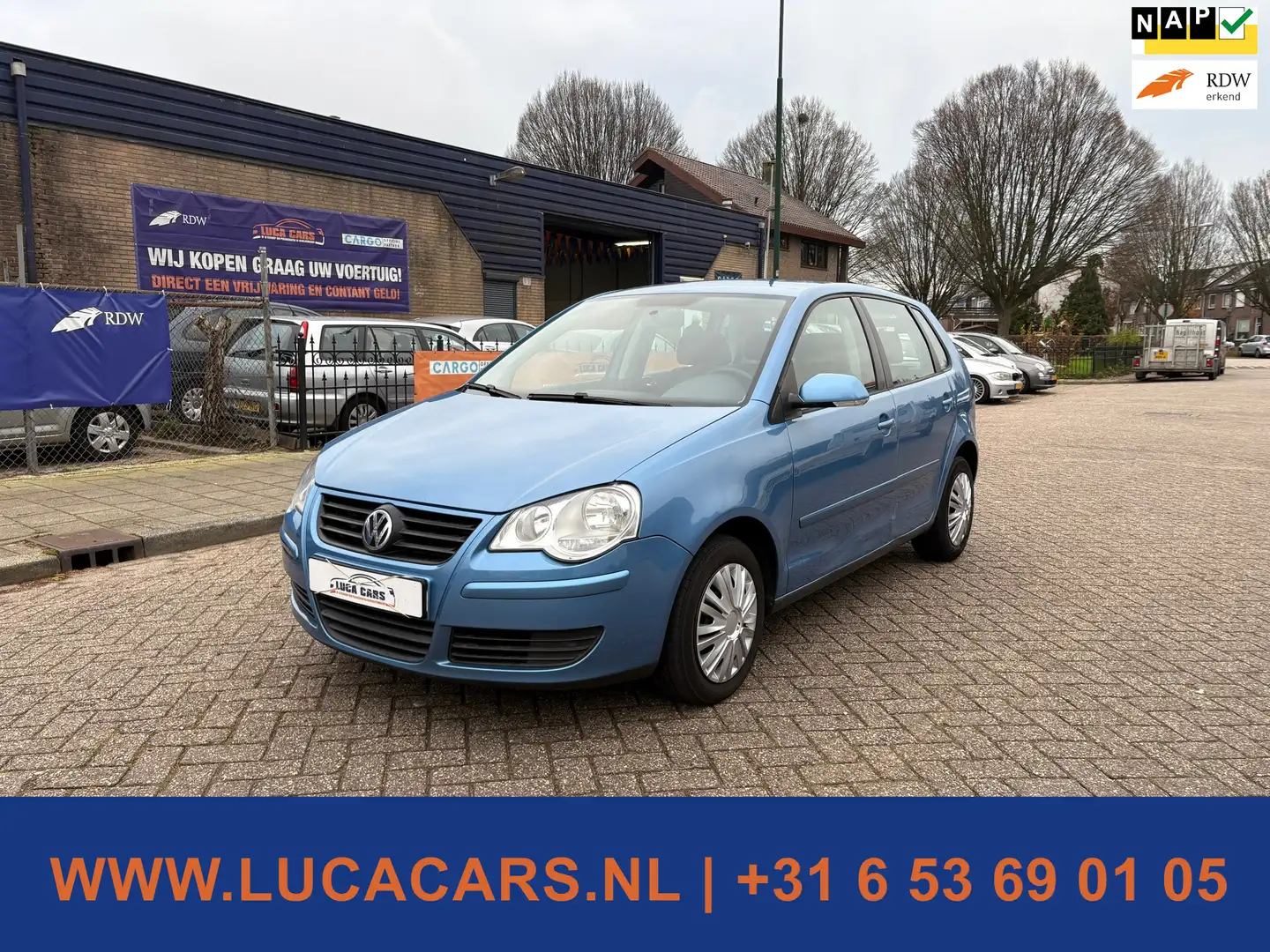Volkswagen Polo 1.4-16V Turijn AUTOMAAT! AIRCO! NIEUWE APK! Blauw - 1