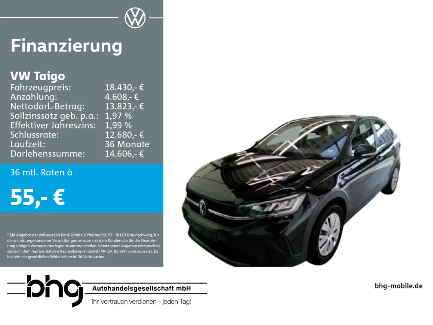 Volkswagen Taigo 1.0 TSI OPF KomfortPlus LED AppConnect Fro Schwarz - 1