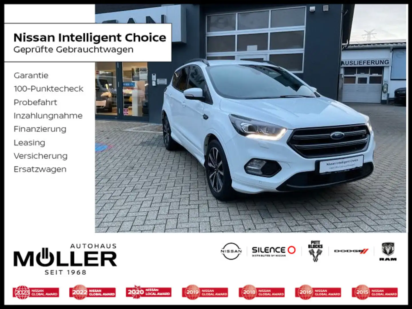 Ford Kuga 1.5 EcoBoost ST-Line Automatik Navi Kamera Wit - 1