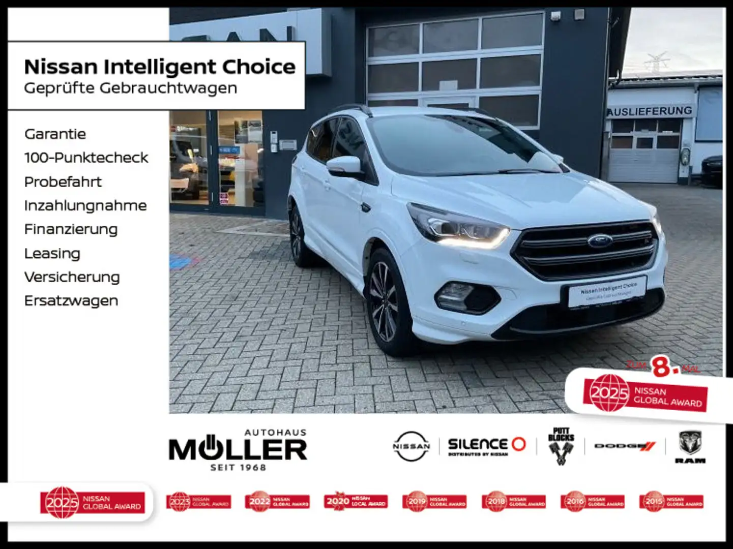 Ford Kuga 1.5 EcoBoost ST-Line Automatik Navi Kamera Weiß - 1