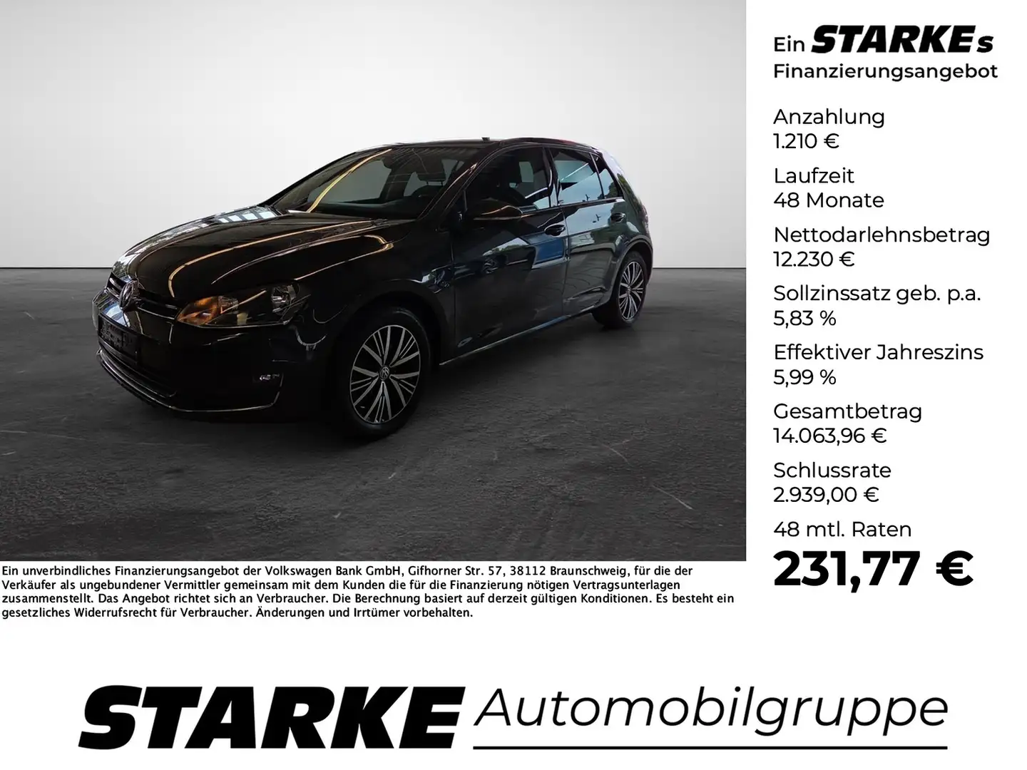 Volkswagen Golf VII 1.4 TSI DSG Allstar Gris - 1