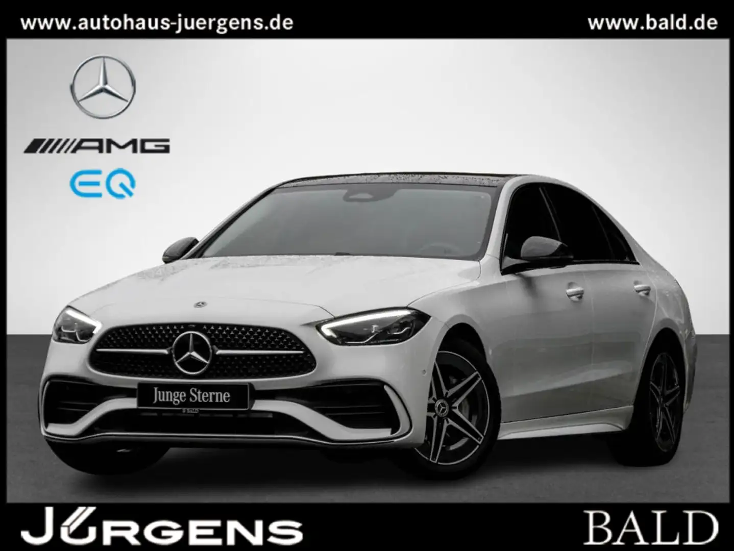 Mercedes-Benz C 180 AMG-Sport/Pano/Night/Totw/LED/Cam/Ambi/18" Blanc - 1