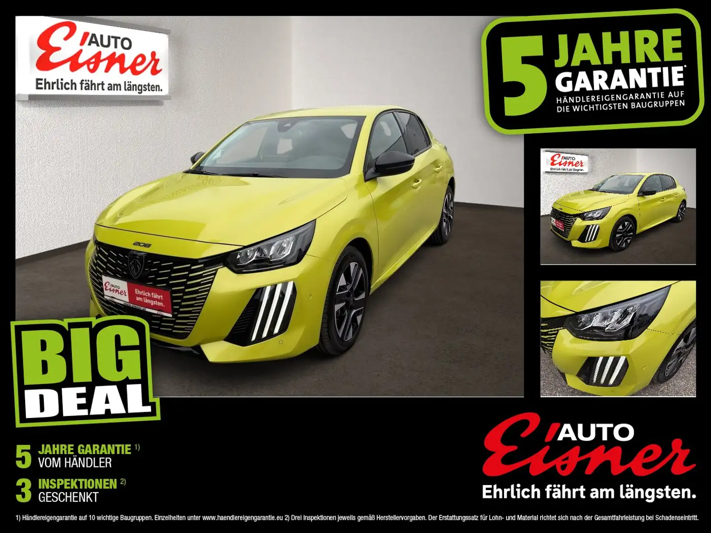 Peugeot 208 1.2 100 Allure AUT Facelift KlimaA LED PDC Gelb - 1
