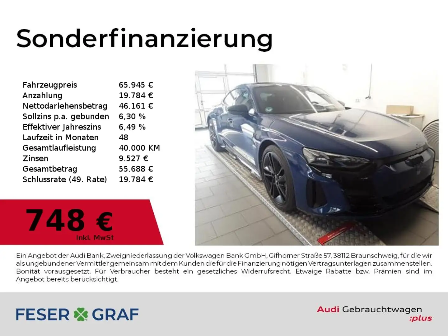 Audi e-tron GT qu B&O,Kamera,Matrix,Pano,Navi,Leder Albastru - 1