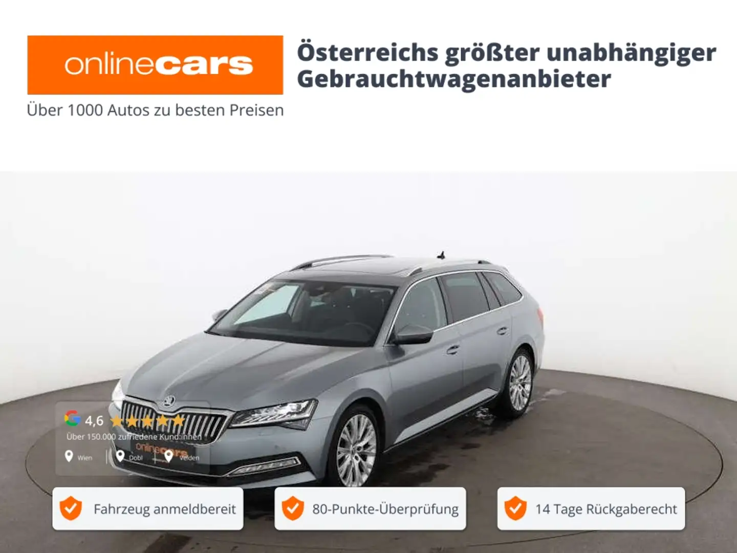 Skoda Superb Combi 2.0 TDI Style Aut MATRIX STANDHZG Grau - 1