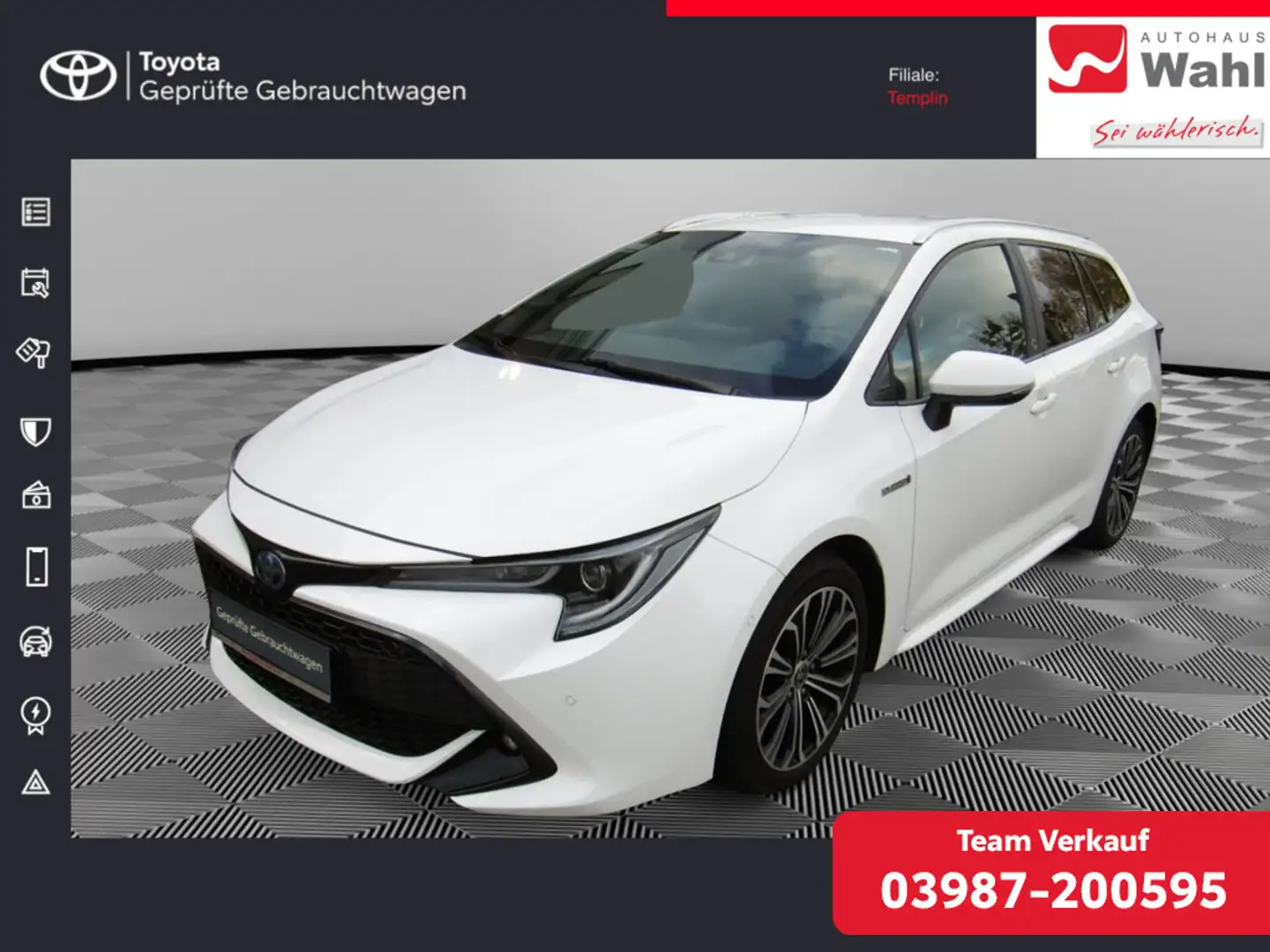 Toyota Corolla Touring Sports 1.8 Hybrid Team D Blanc - 1