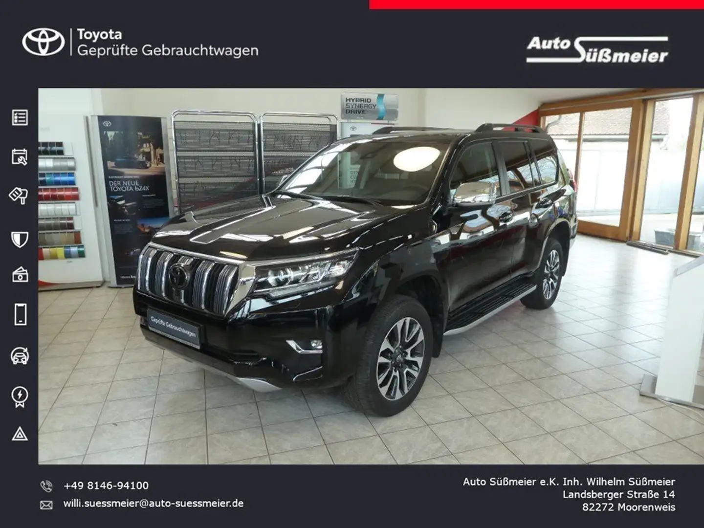 Toyota Land Cruiser Executive *AHK/Schiebedach/8-fach* Zwart - 1