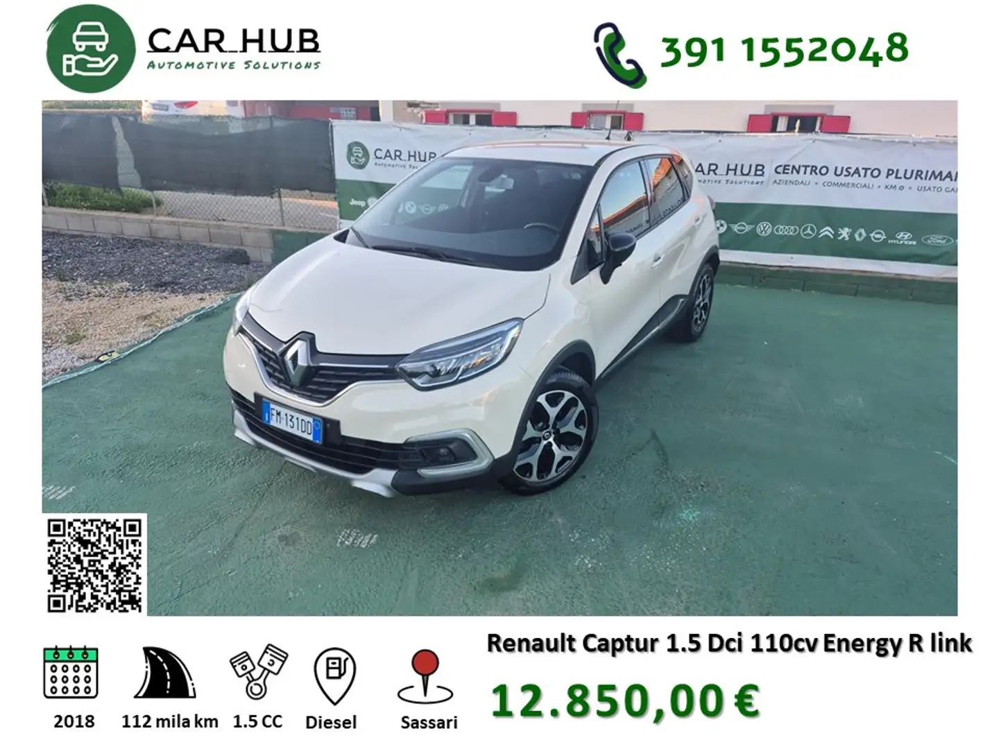 Renault Captur Captur 1.5 dci Sport Edition 110 cv Weiß - 1