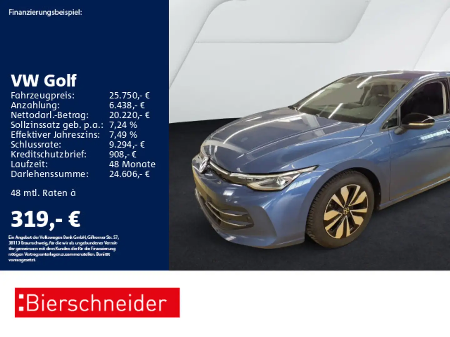 Volkswagen Golf 8 1.5 TSI Goal AHK MATRIX NAVI CAM Bleu - 1