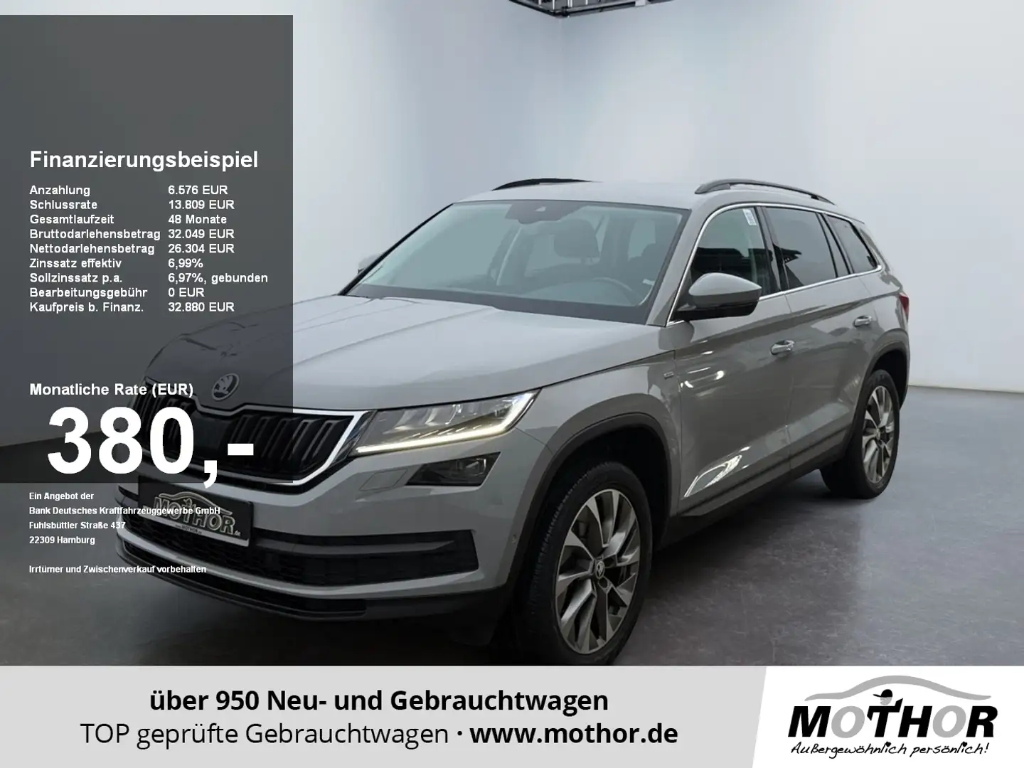Skoda Kodiaq Clever 2.0 TDI 4x4 DSG Parklenkassistent Grau - 1