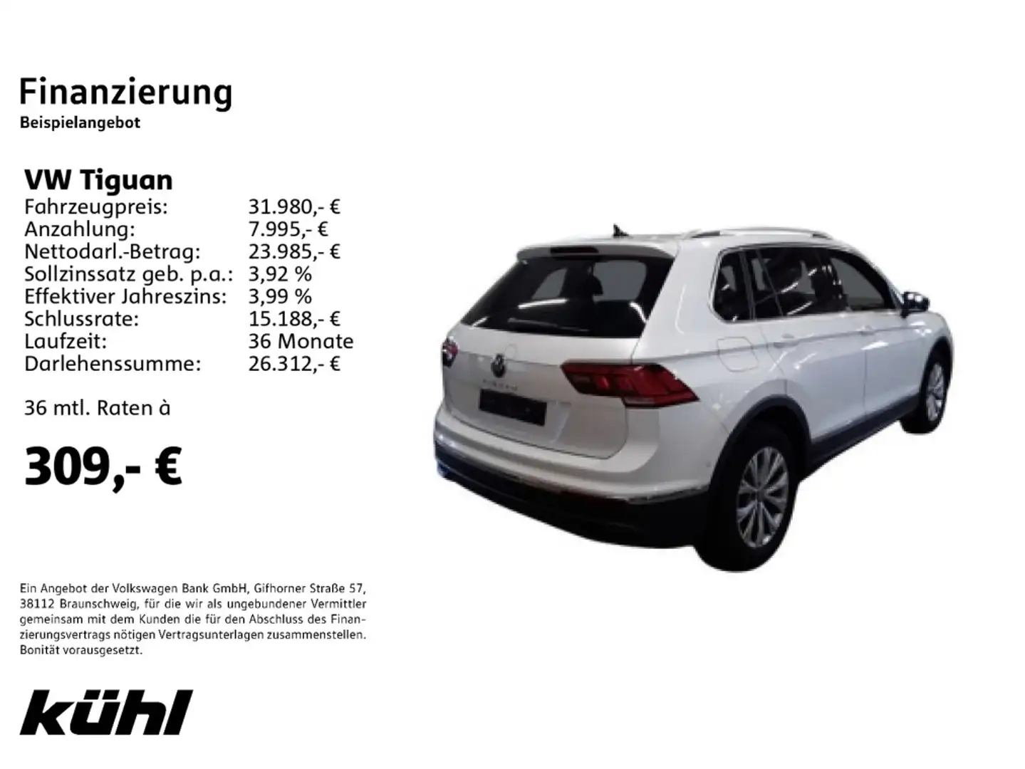 Volkswagen Tiguan 2.0 TDI DSG Move LED ACC HuD Kamera App N Weiß - 2