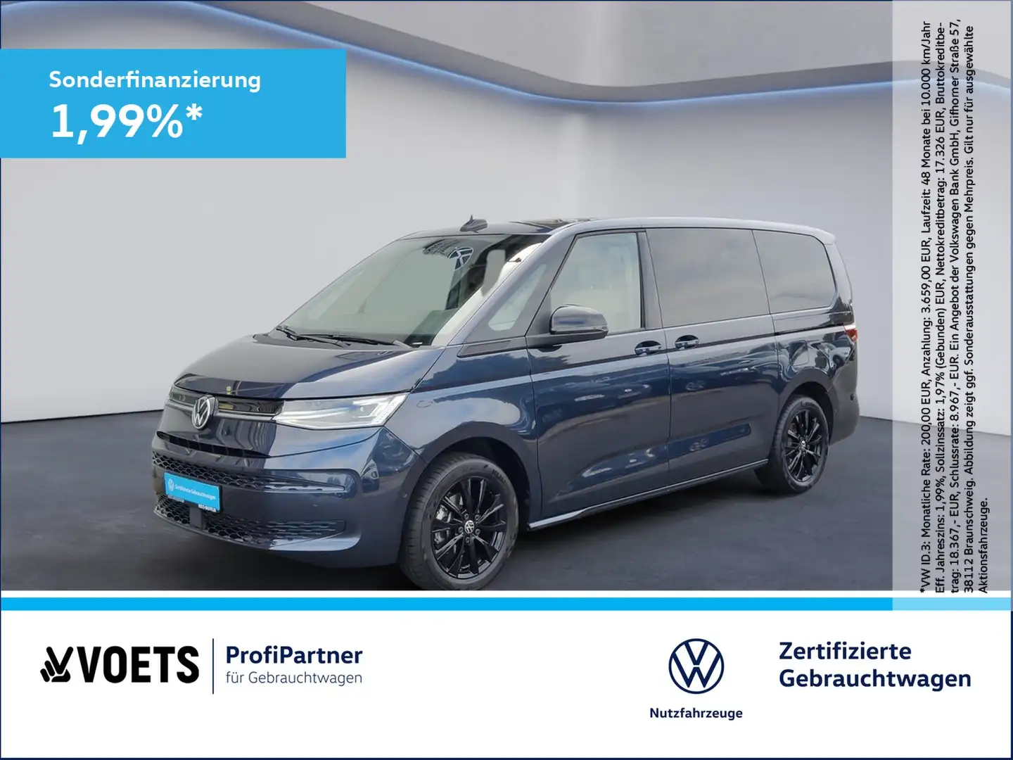 Volkswagen T7 Multivan Life LÜ 2.0 TDI DSG MATRIX-LED+PANO+SHZ Blau - 1