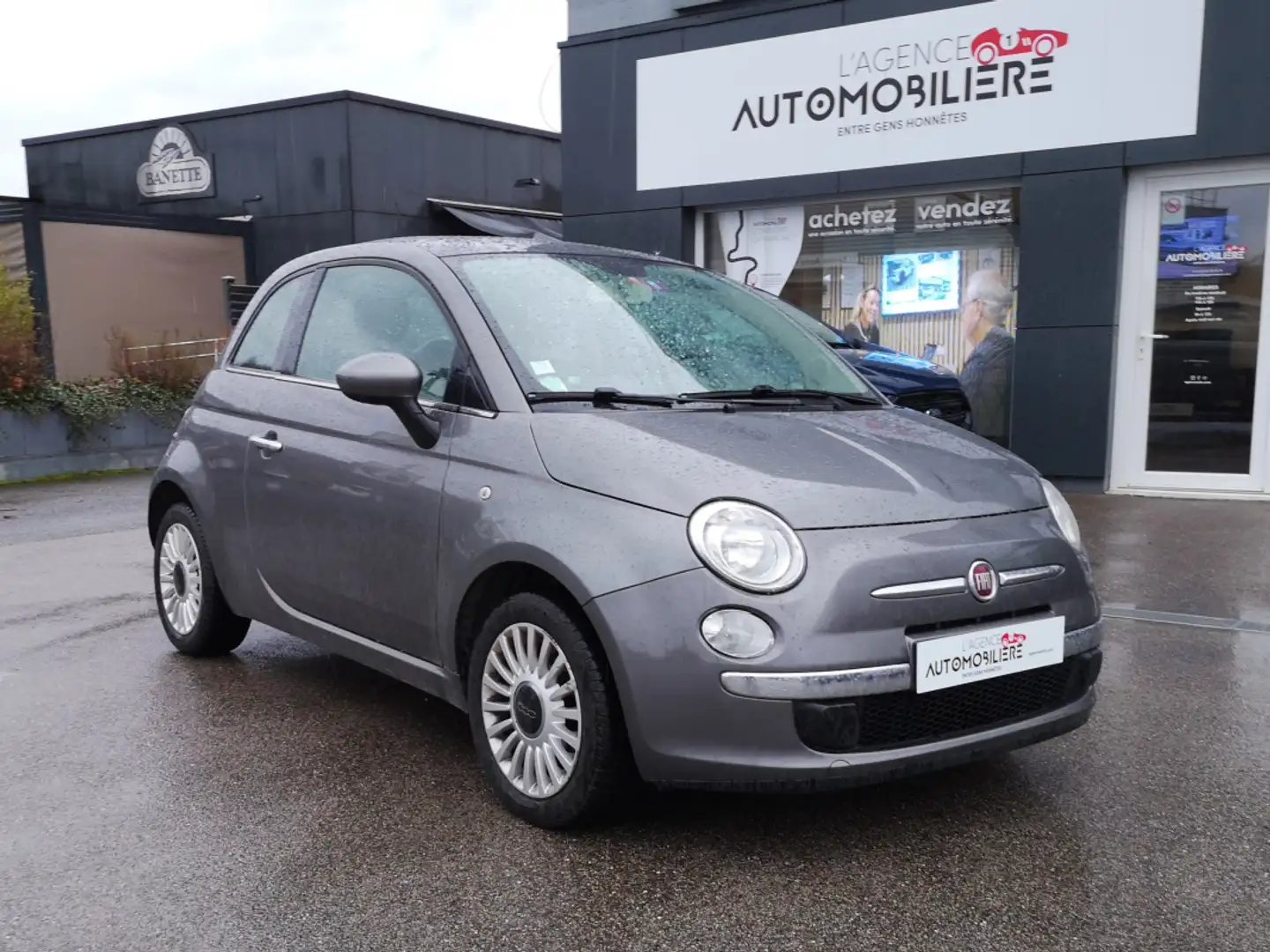 Fiat 500 1.2 8V 69 ch Lounge - Toit panoramique siva - 1