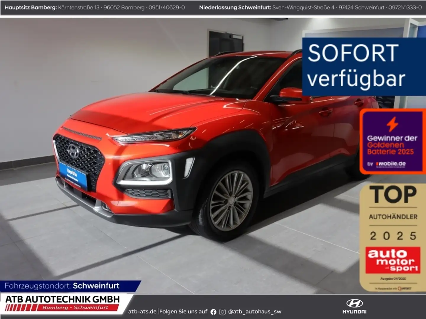 Hyundai KONA Trend 1.0 T-GDi M/T 2WD Apple CarPlay DAB SHZ Lenk Orange - 1