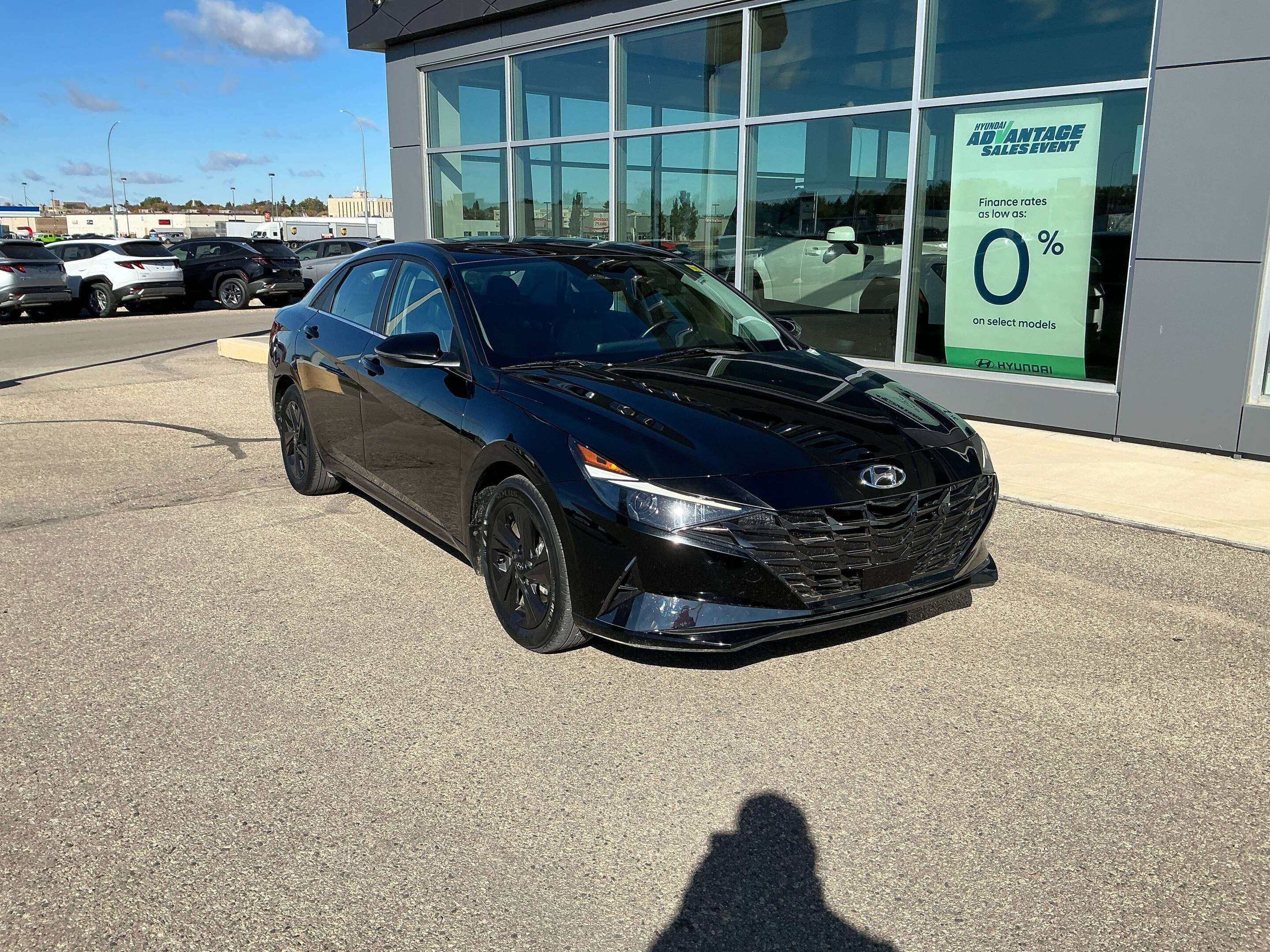 Black 2021 Hyundai Elantra Hybrid Sedan 6-Speed Automatic