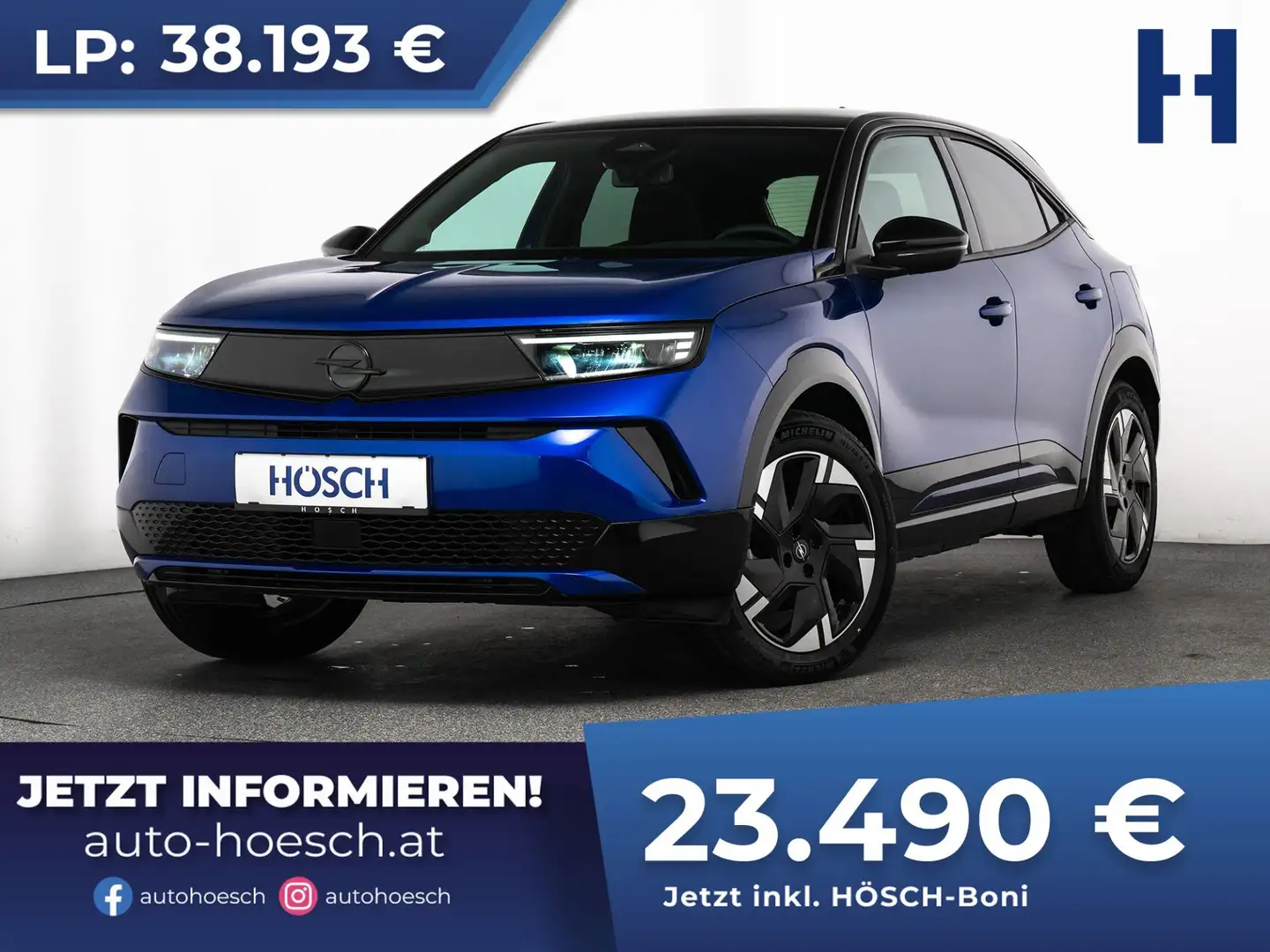 Opel Mokka-E Ultimate 54 kWh FACELIFT 3-PHASIG CARPLAY ++ Blau - 1